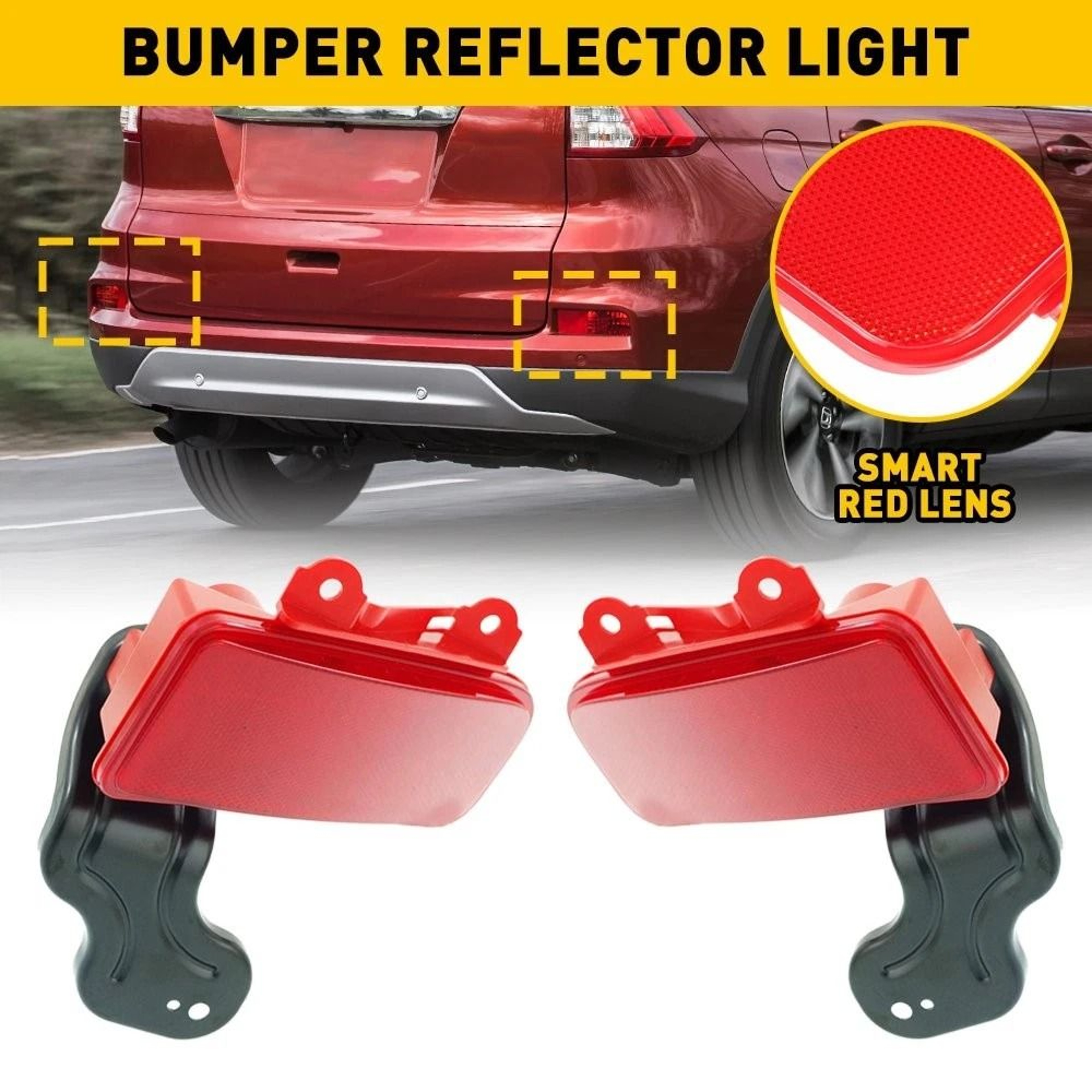 Left Right CRV Rear Bumper Reflector Light Cover Marker Pair 0