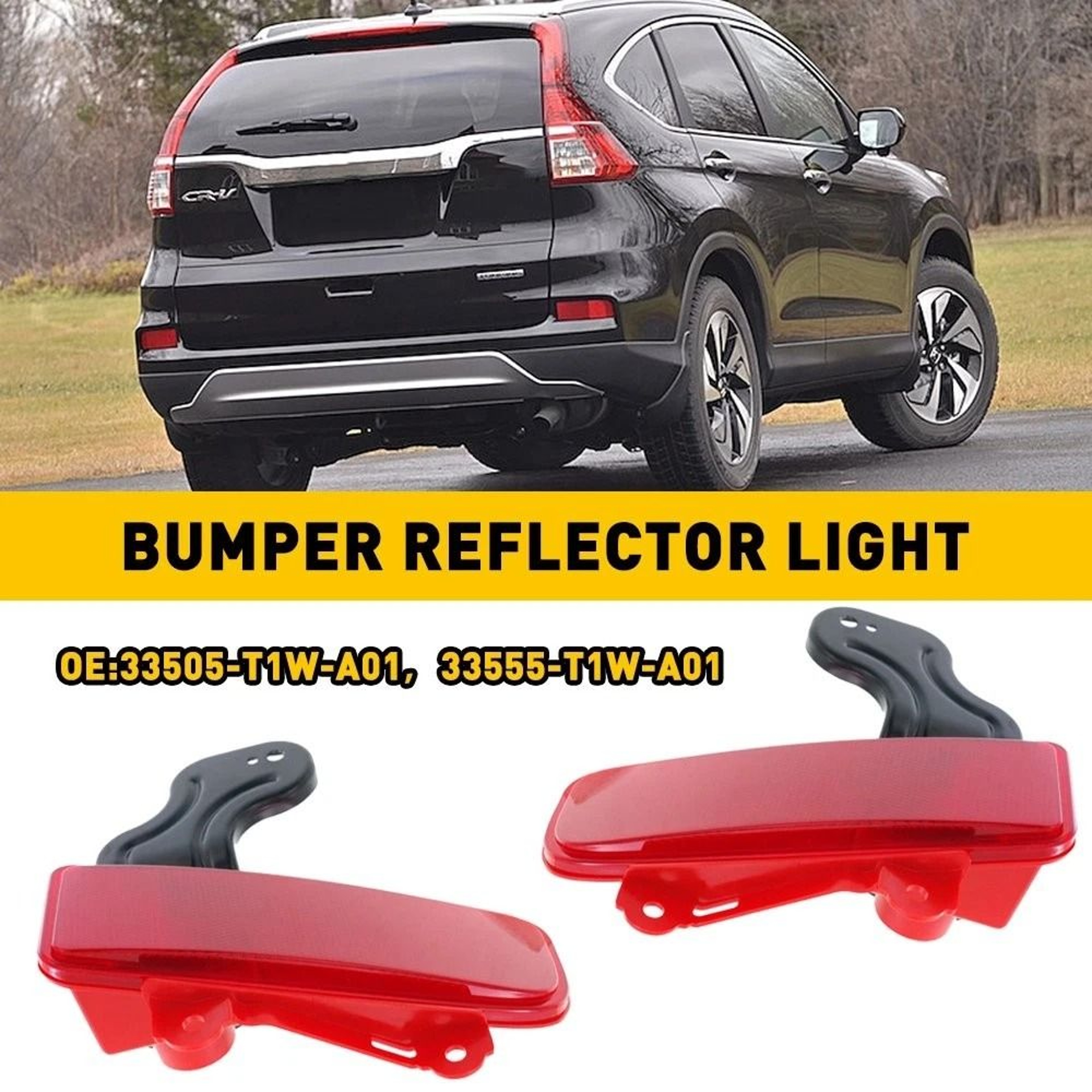 Left Right CRV Rear Bumper Reflector Light Cover Marker Pair 12