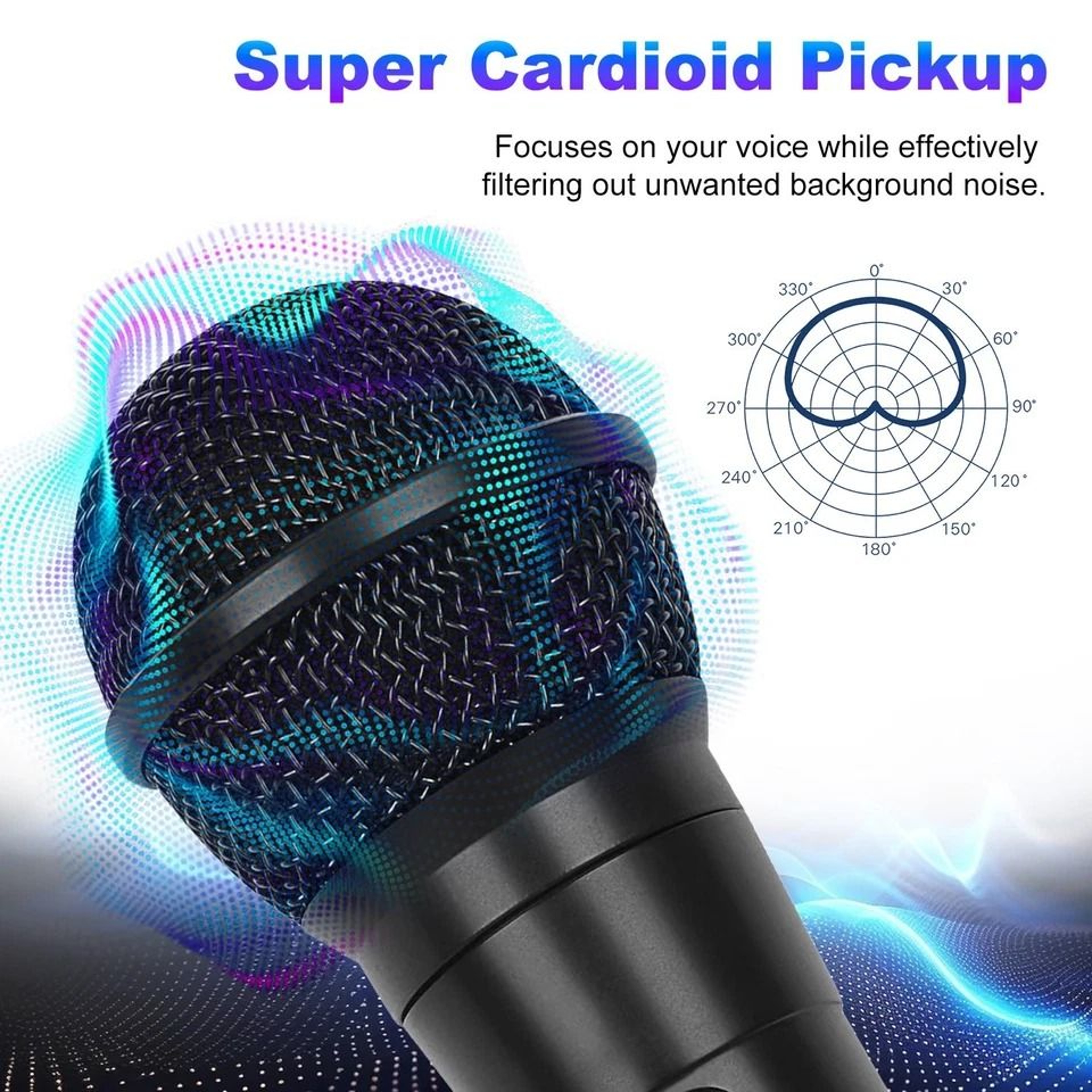 Cardioid Dynamic Wired Microphone Portable Vocal Mic For Singing Perfect For Live Performances 4