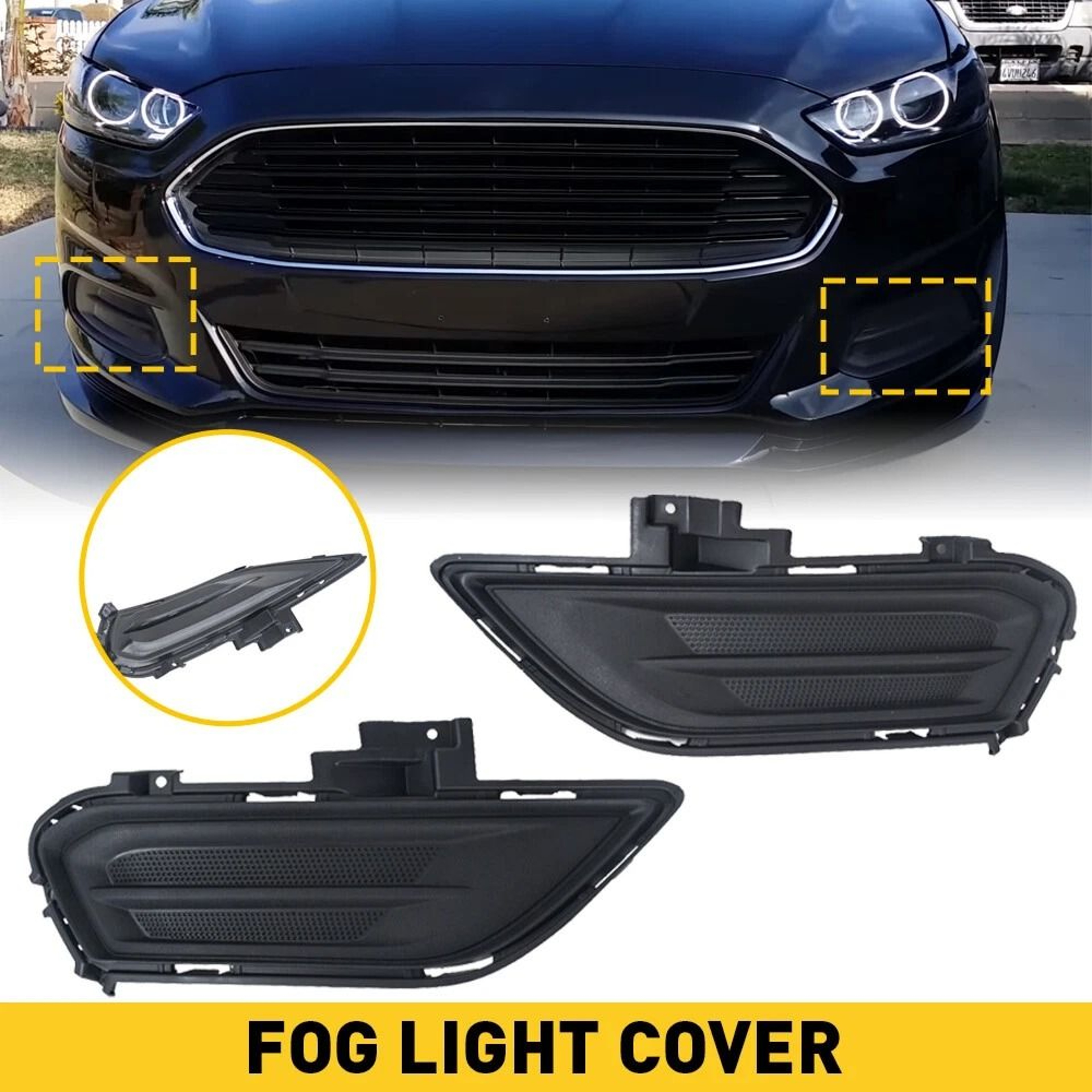 Durable Driver  Passenger Side Fog Lamp Covers Perfect Fit LongLasting Protection 10