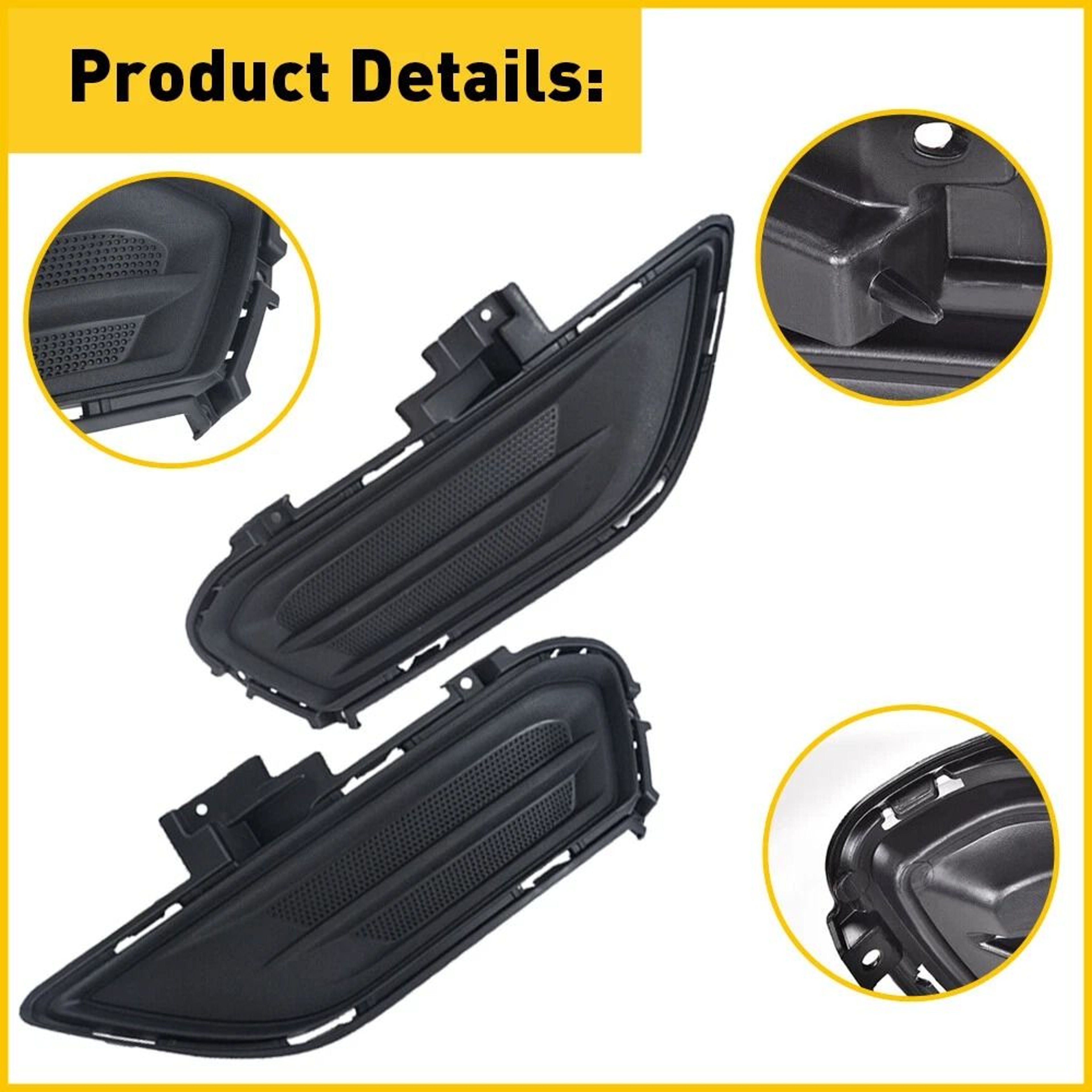 Durable Driver  Passenger Side Fog Lamp Covers Perfect Fit LongLasting Protection 5
