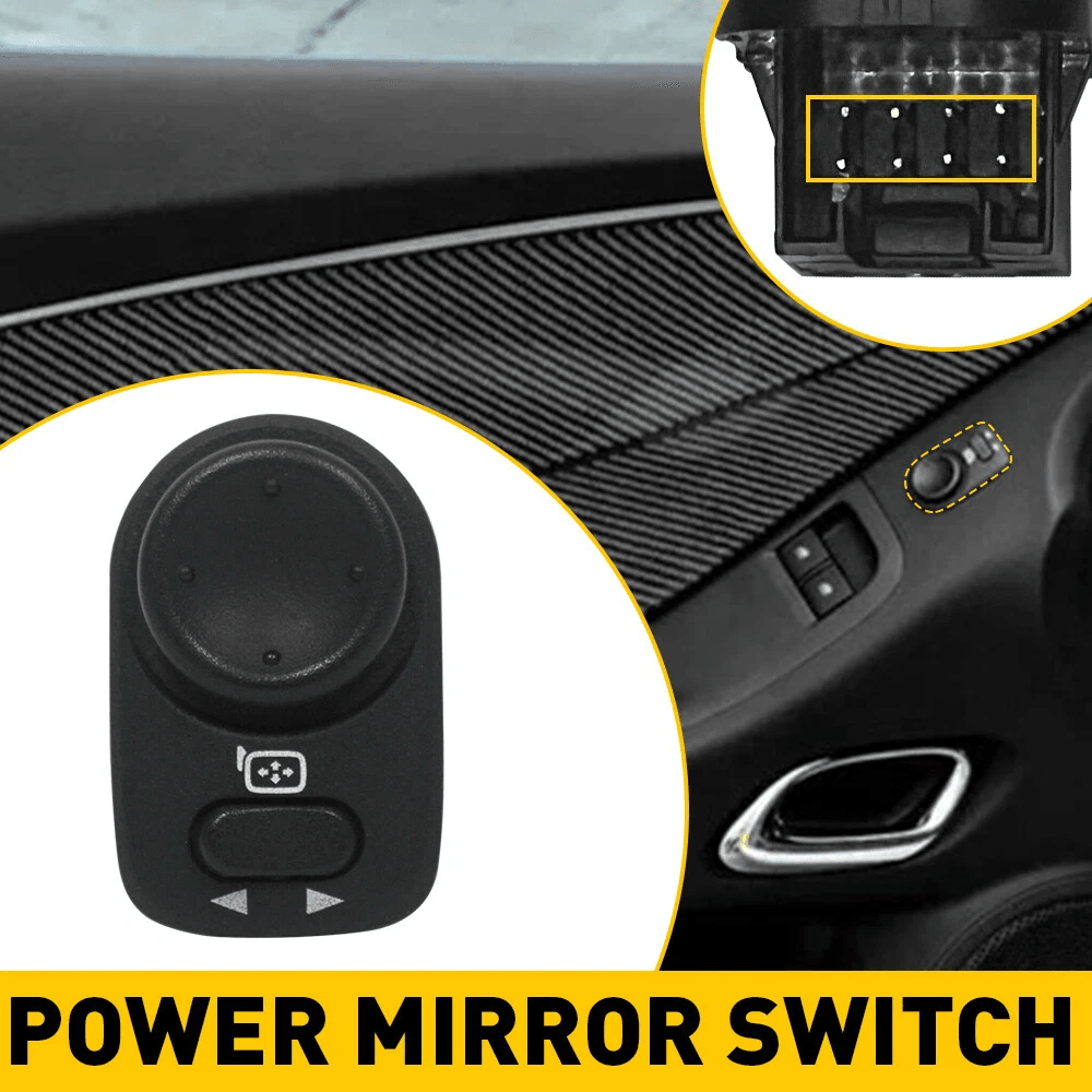 Left Power Mirror Control Switch For LH Driver Side  Durable Replacement 1
