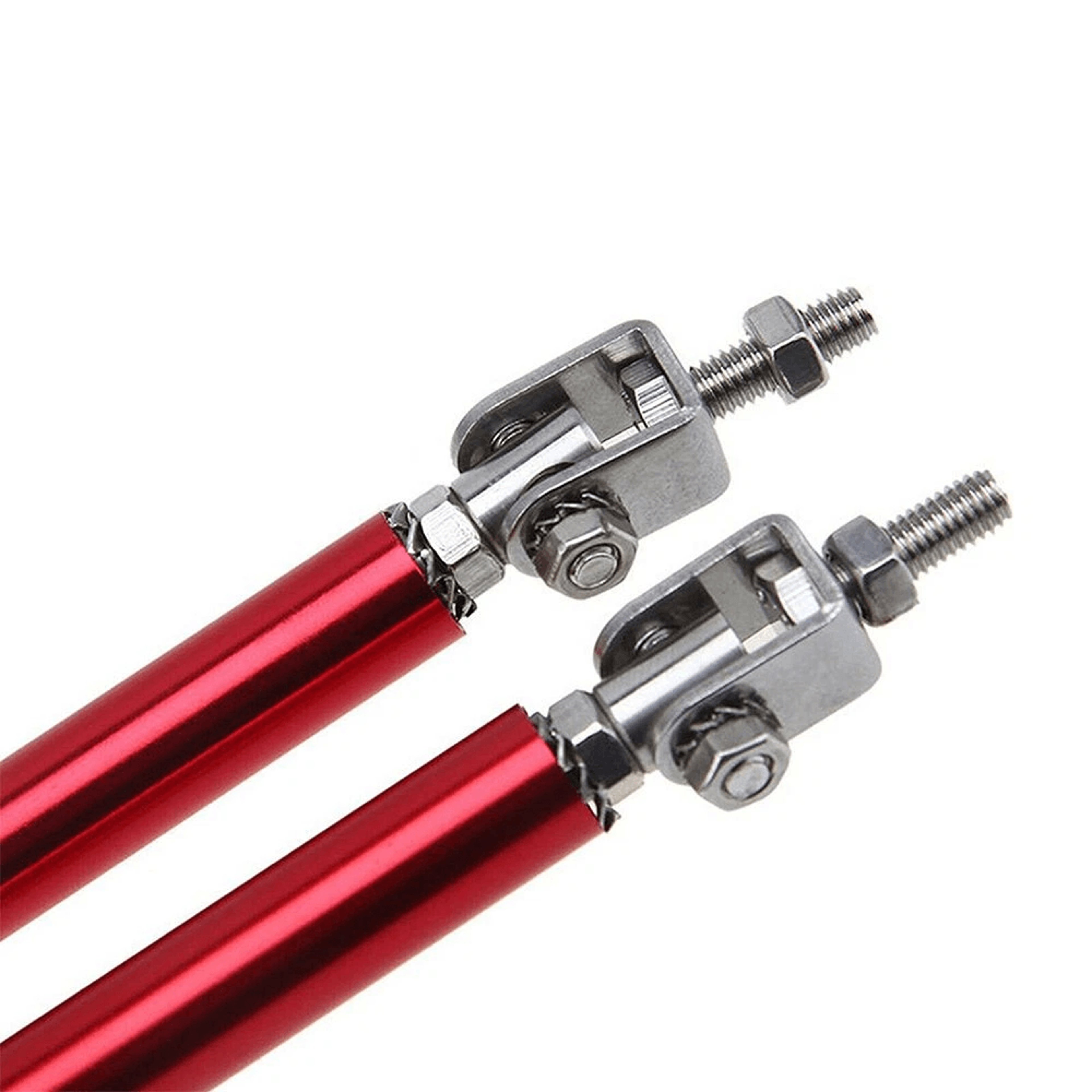 Adjustable Red Front Bumper Lip Splitter Strut Rod Tie Bar For Cars And SUVs 5