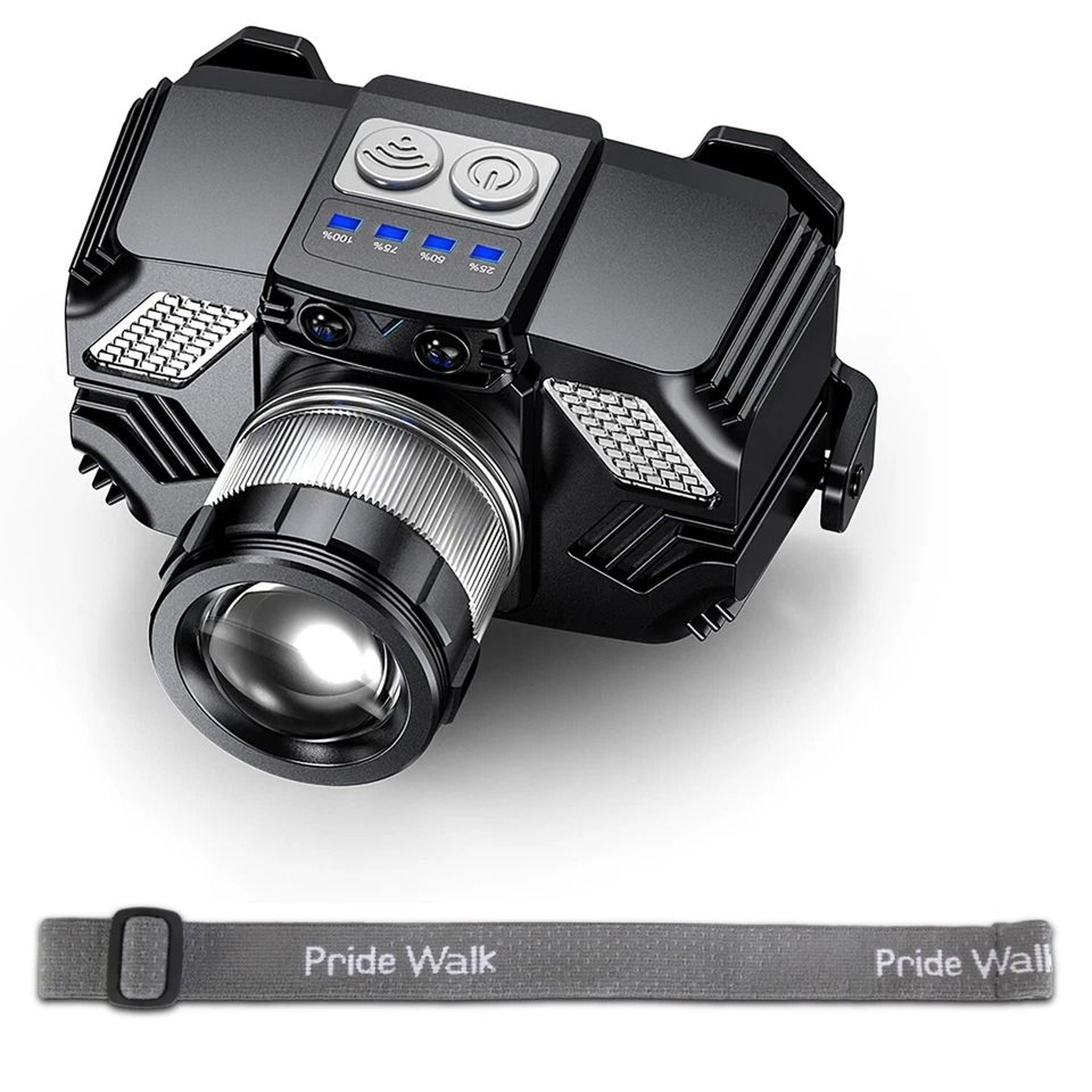 Motion Sensor Activated LED Headlamp Adjustable And Waterproof Lighting Modes Zoom Function 1