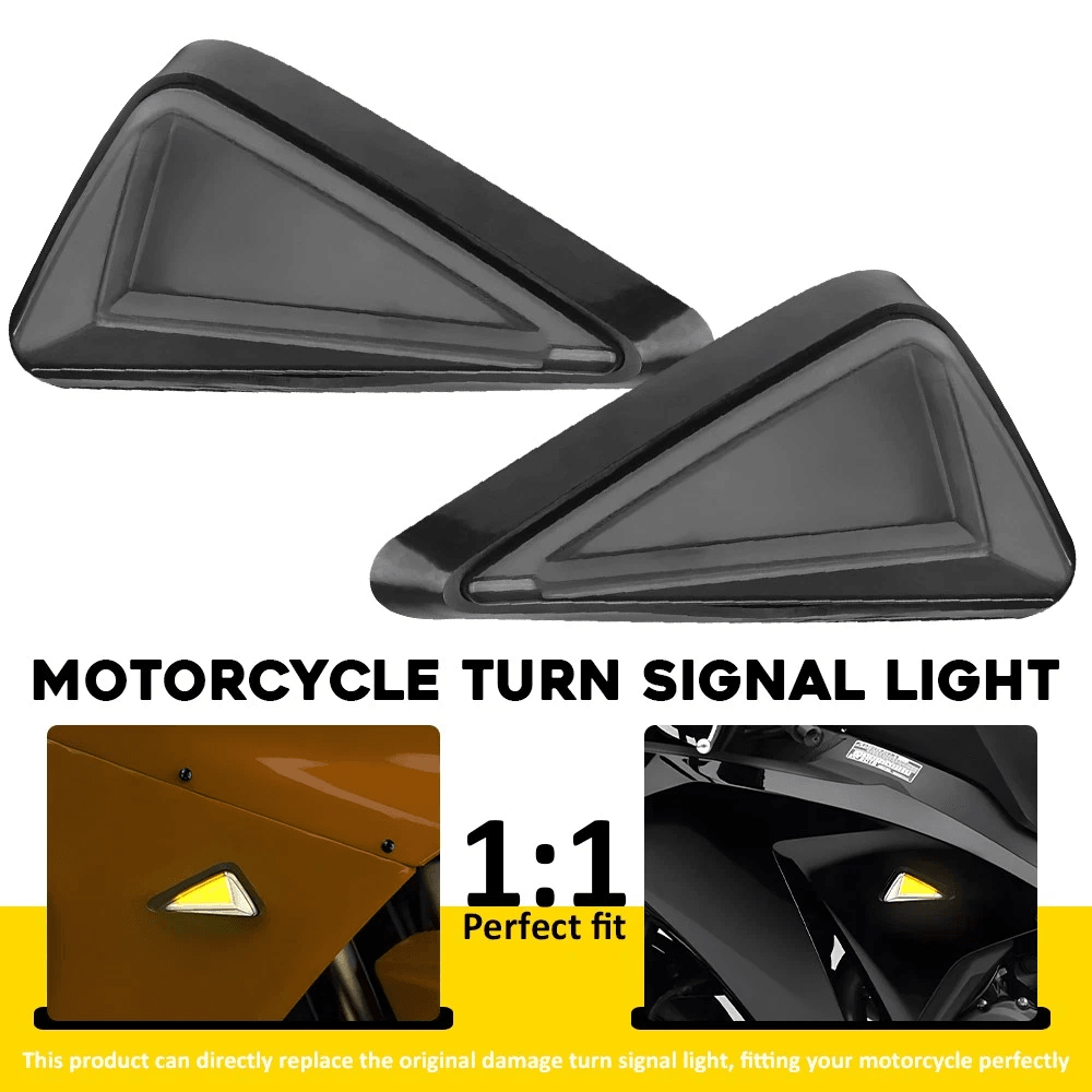 High Brightness LED Flush Mount Turn Signal Lights Waterproof Easy Installation For Motorcycles 11