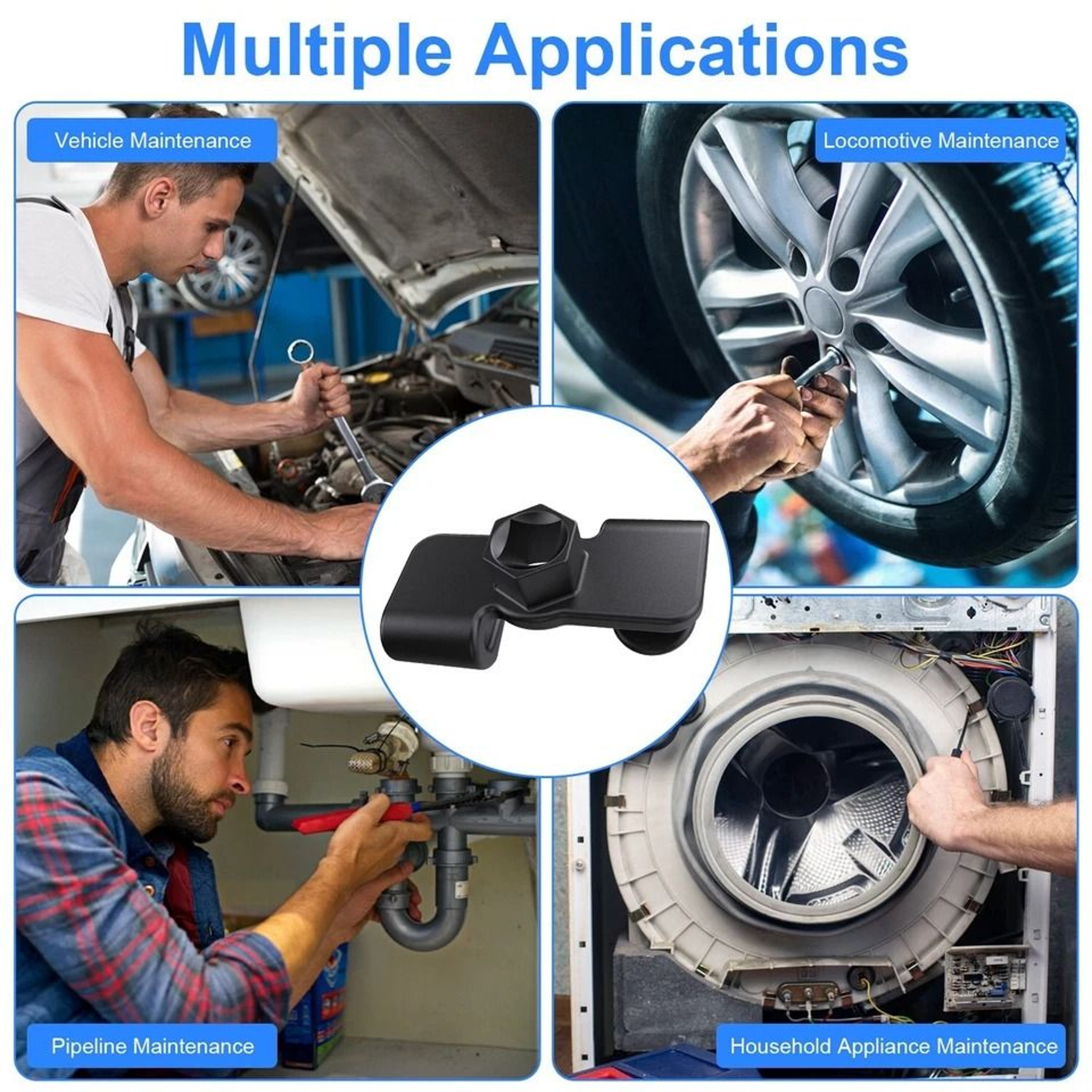 Drive Wrench Extender Adapter Universal Extension Tool Carbon Steel Portable Wrench Tool For Tighte 4