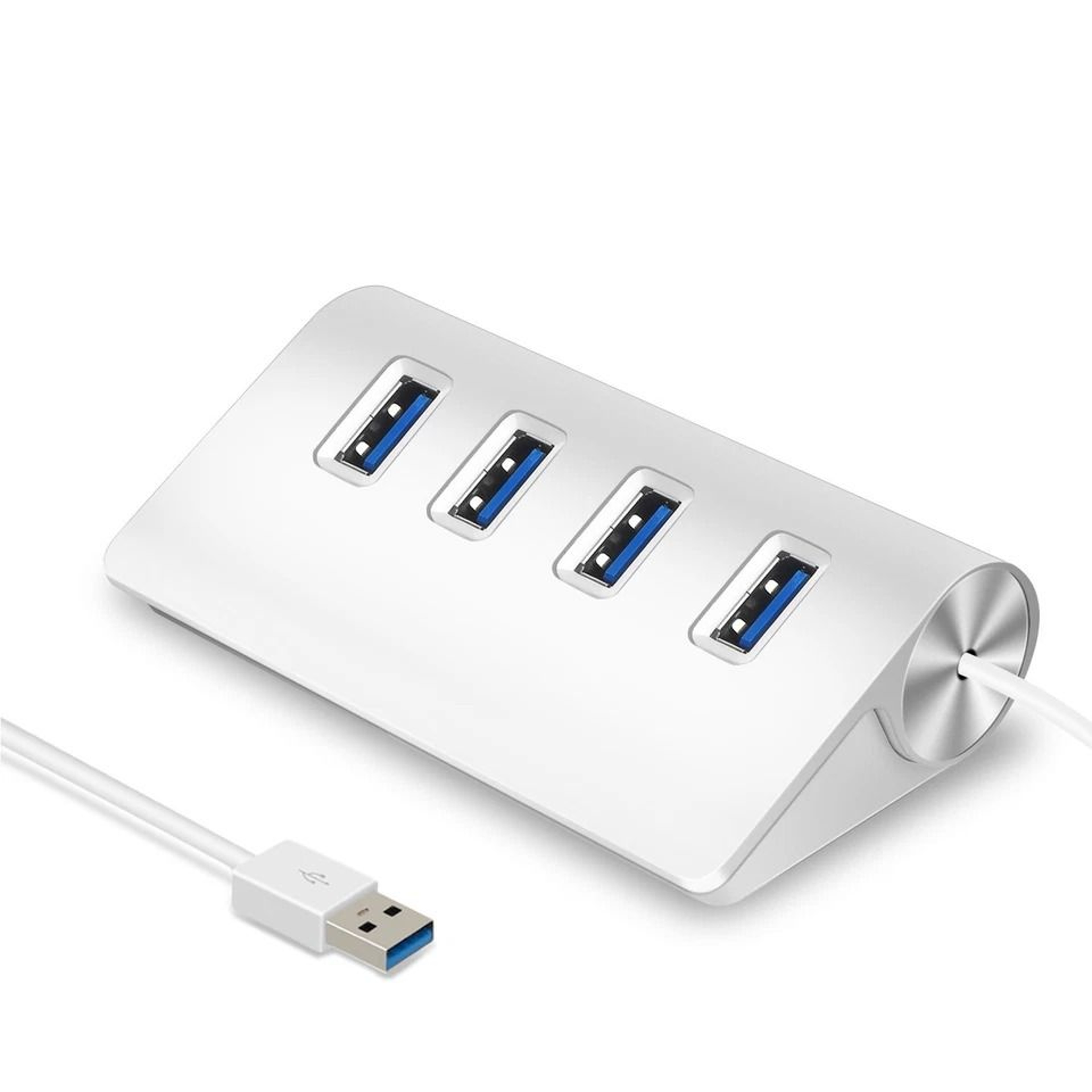 Portable USB Hub HighSpeed Data Transfer Aluminum Alloy Charging Hub For Windows PC Mac 2