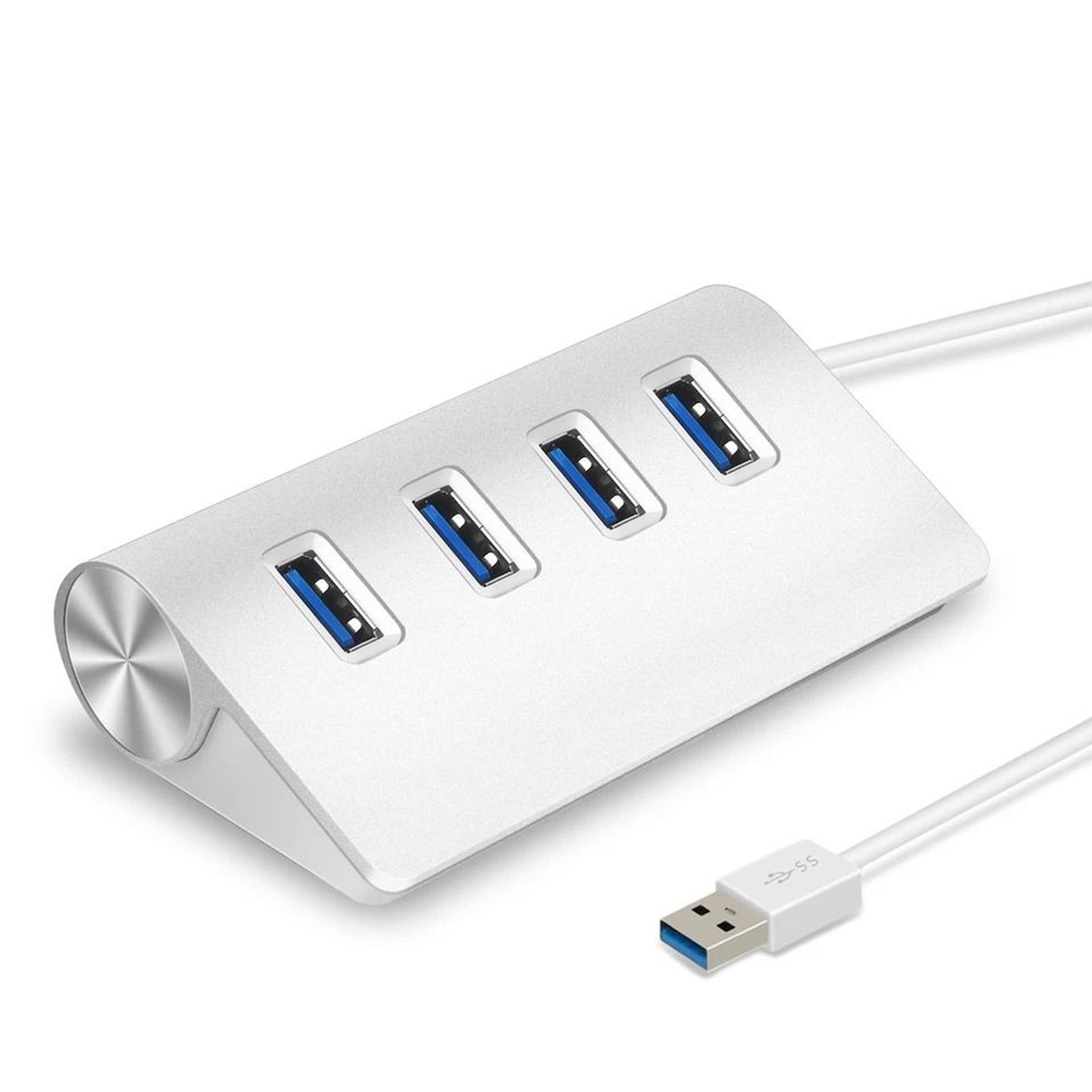 Portable USB Hub HighSpeed Data Transfer Aluminum Alloy Charging Hub For Windows PC Mac 4