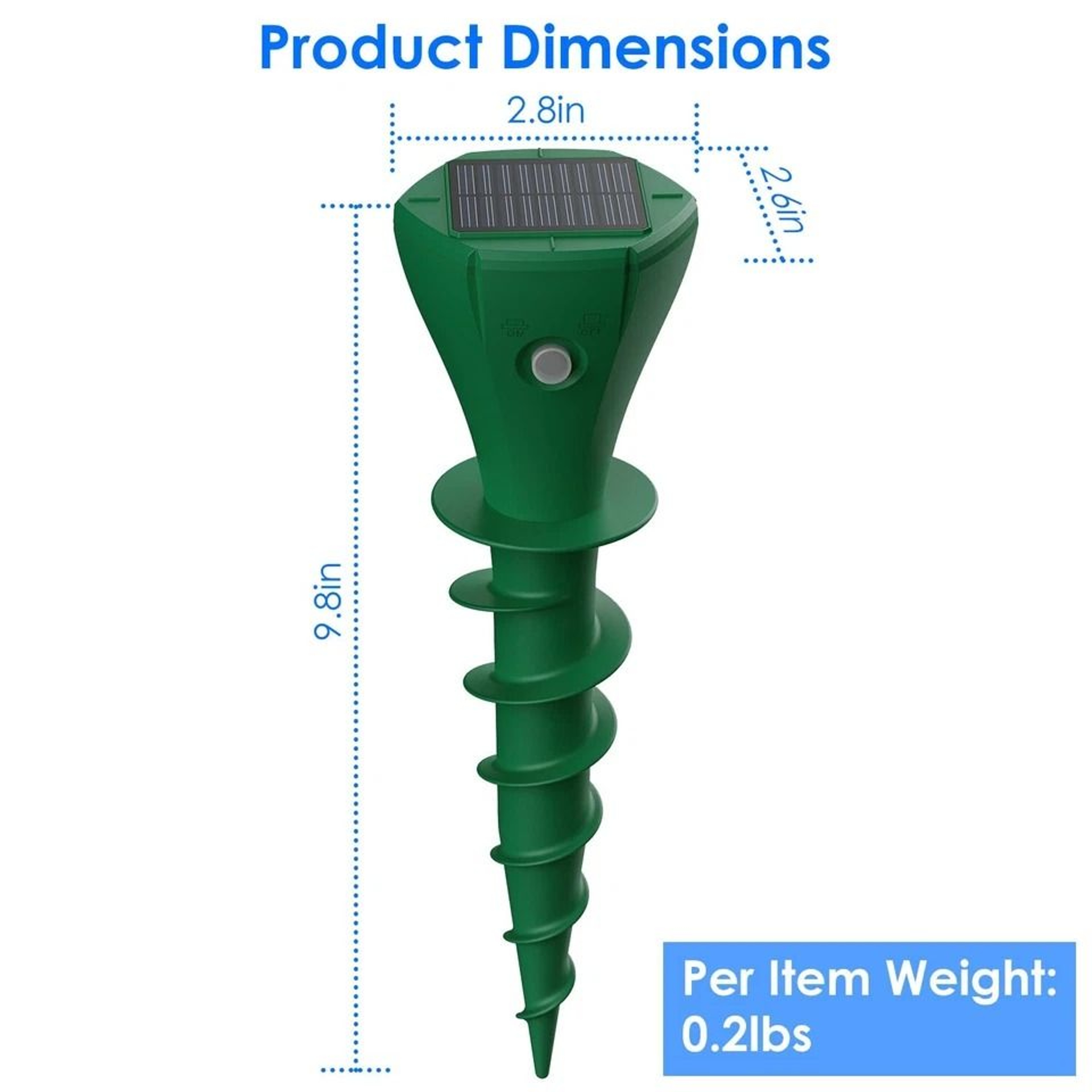 Solar Mole Repellent 8Pcs Gopher  Groundhog Deterrent Stake Tool VibrationActivated For Outdoor Use