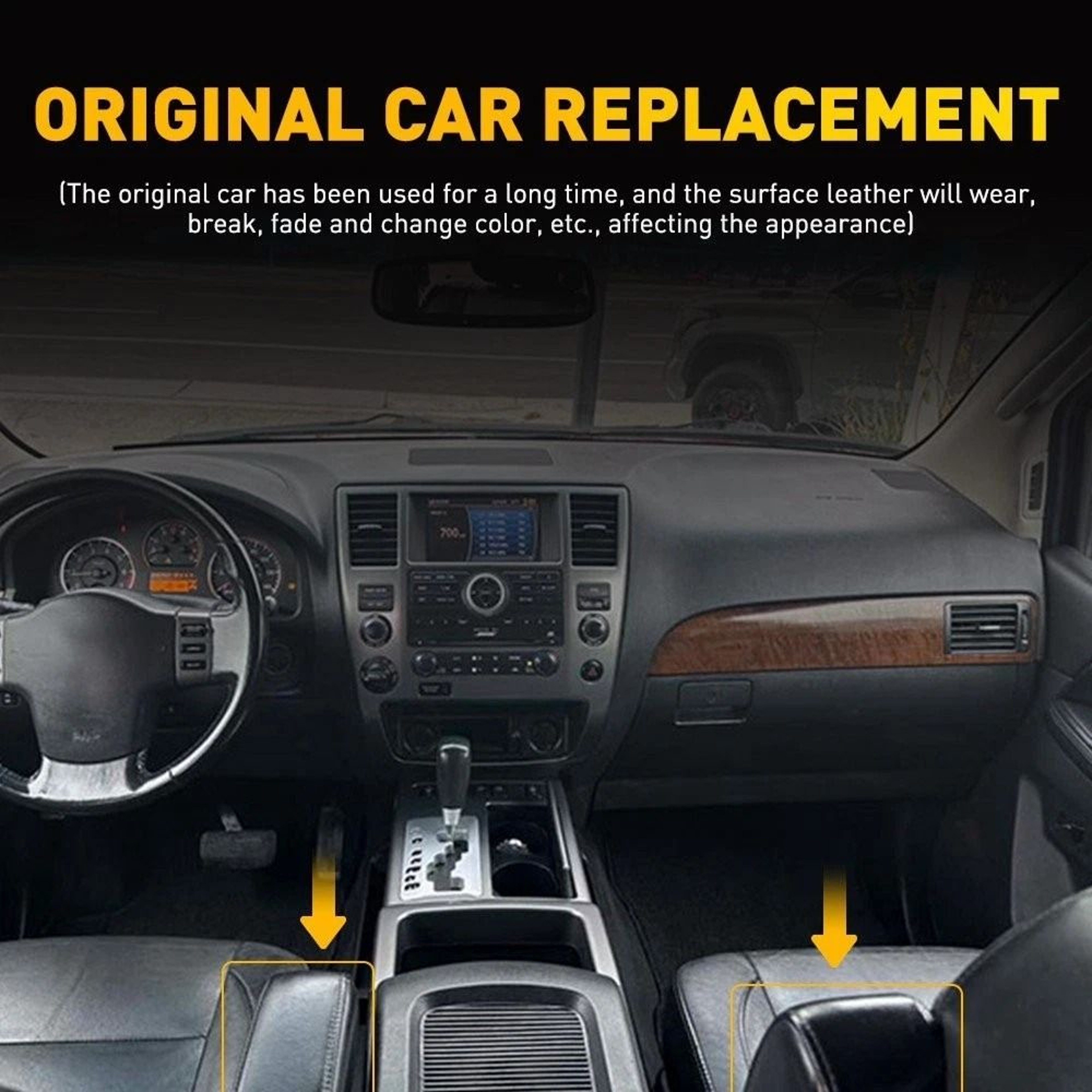Premium Leather Front Seat Armrest Cover For Style And Comfort 7