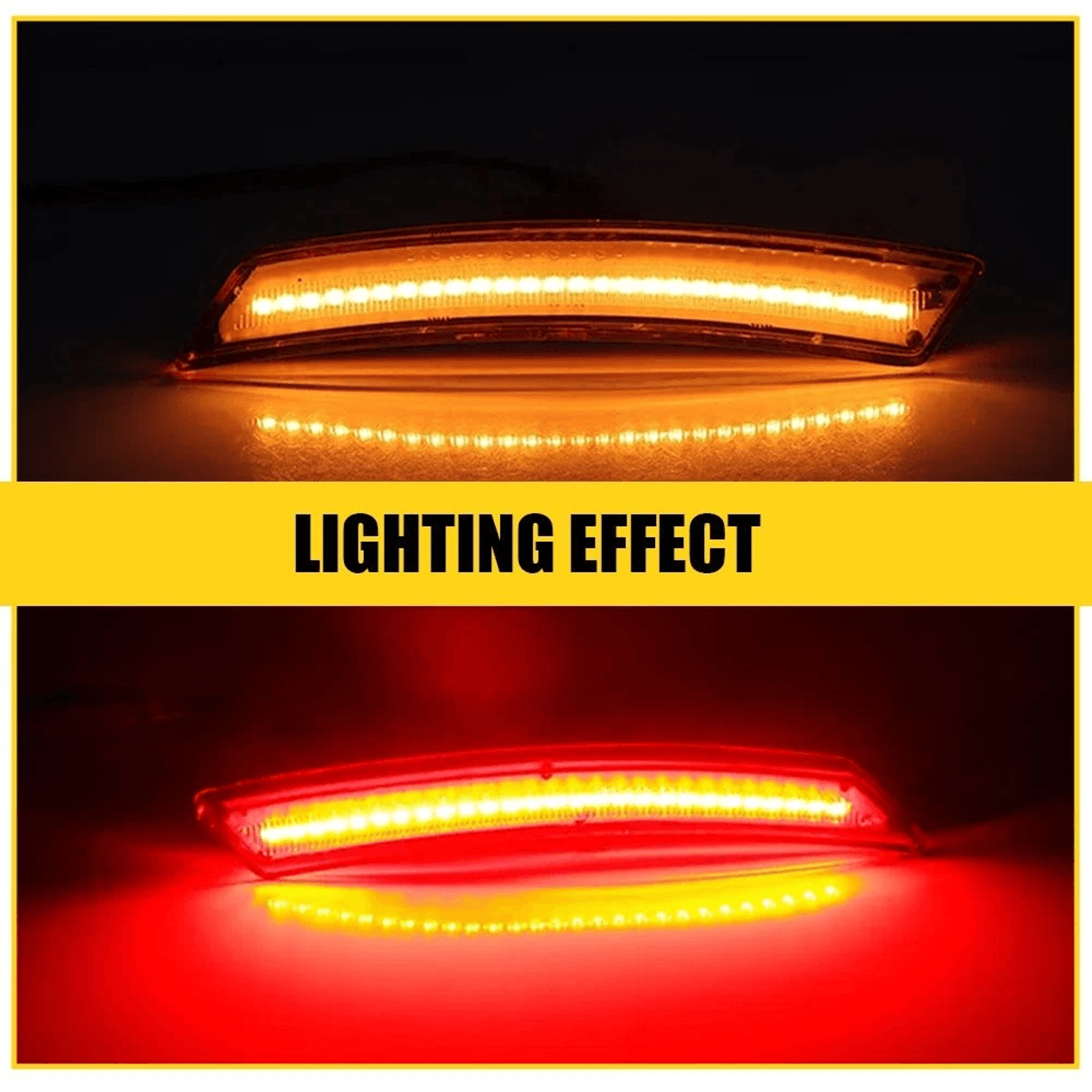 Full LED Side Marker Light Set LED Lens AmberRed For Cars 2