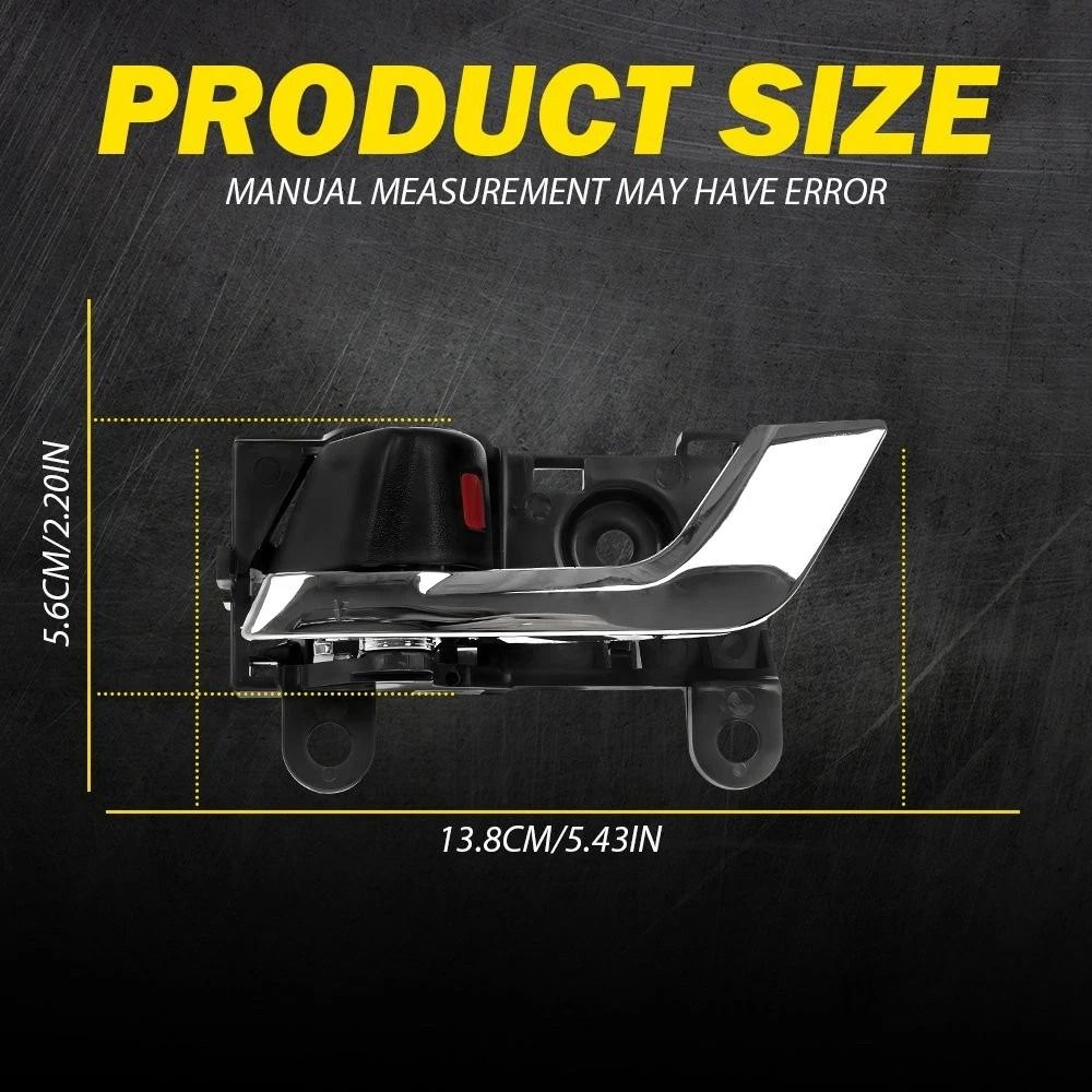 Primed Interior Door Handle FrontRear Right  Left Durable Fitment 3