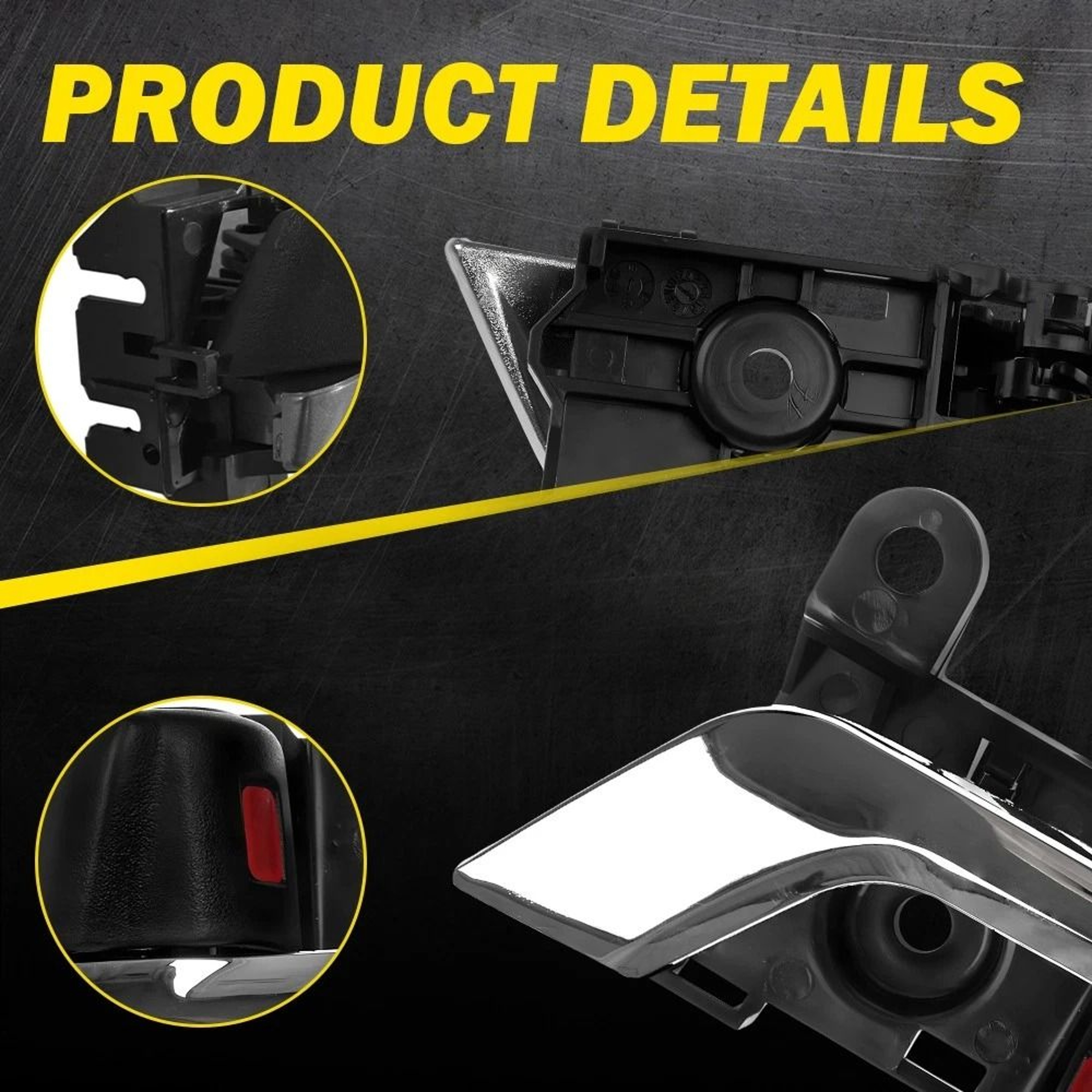 Primed Interior Door Handle FrontRear Right  Left Durable Fitment 5