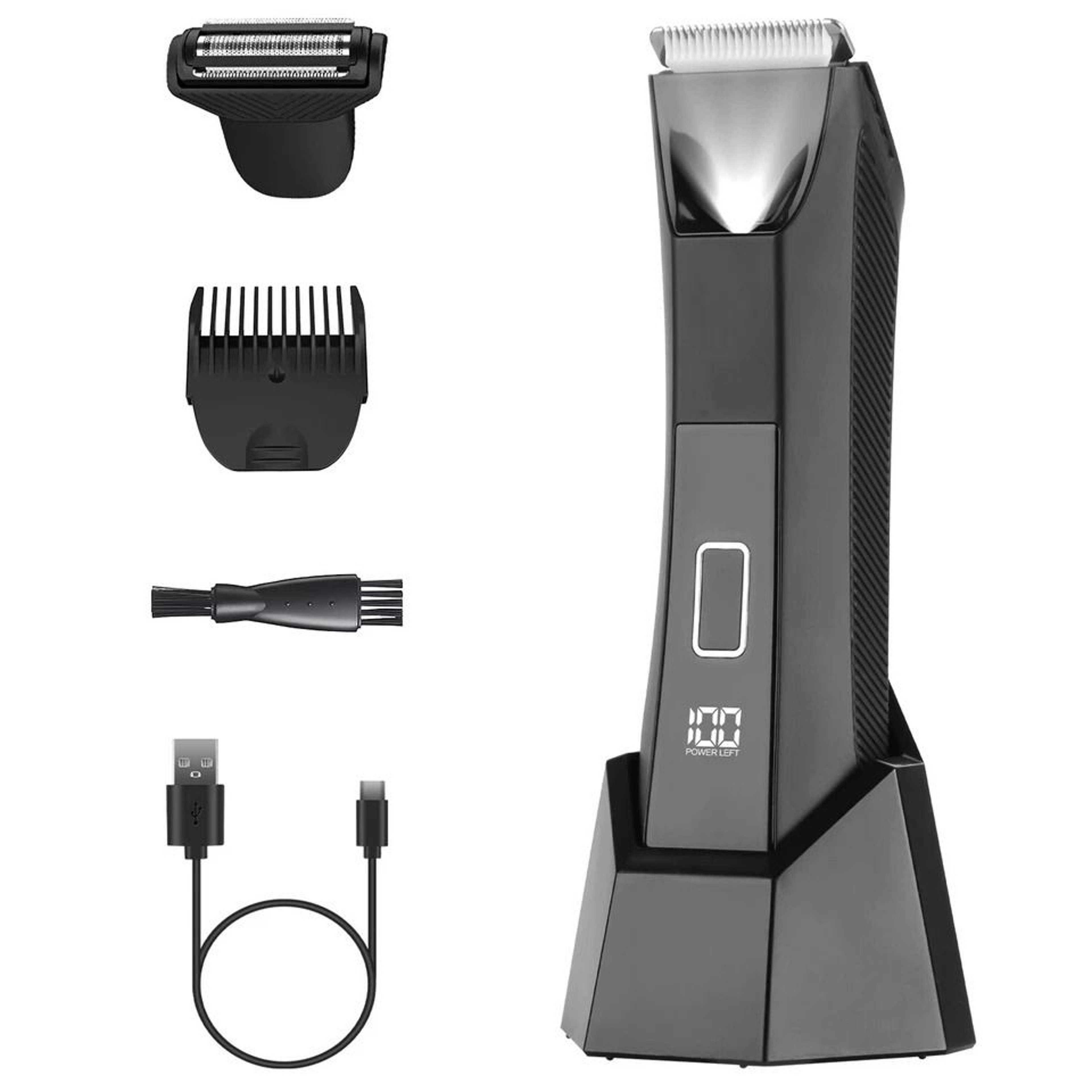 Waterproof Electric Body Trimmer Cordless Beard Shaver Groin  Pubic Hair Grooming For Men Rechargea 2