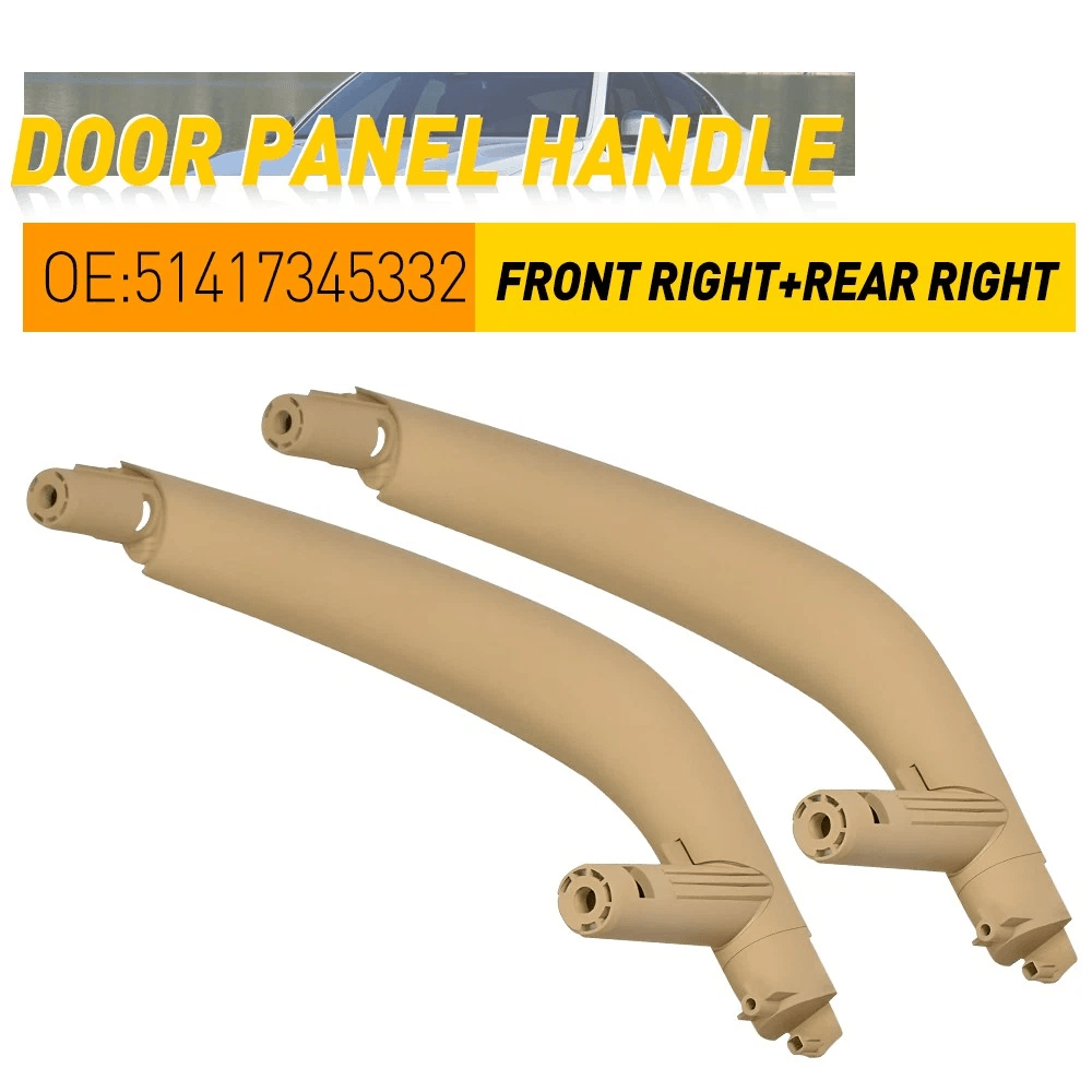 Beige Passenger Right Inner Door Handle Pull Trim Cover 1