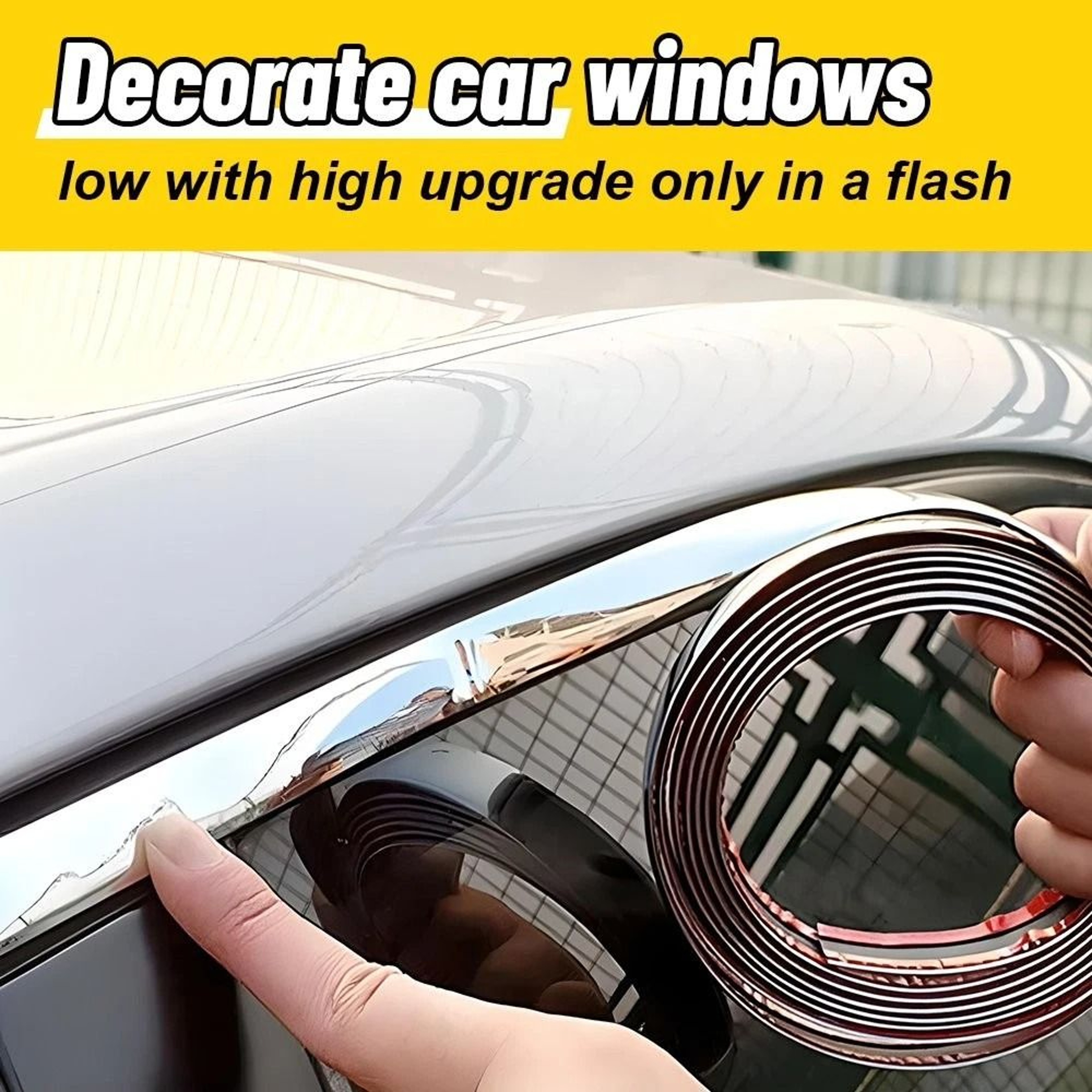 Wide Automotive Chrome Molding Trim Universal Trunk Body Side Bumper Strip 3