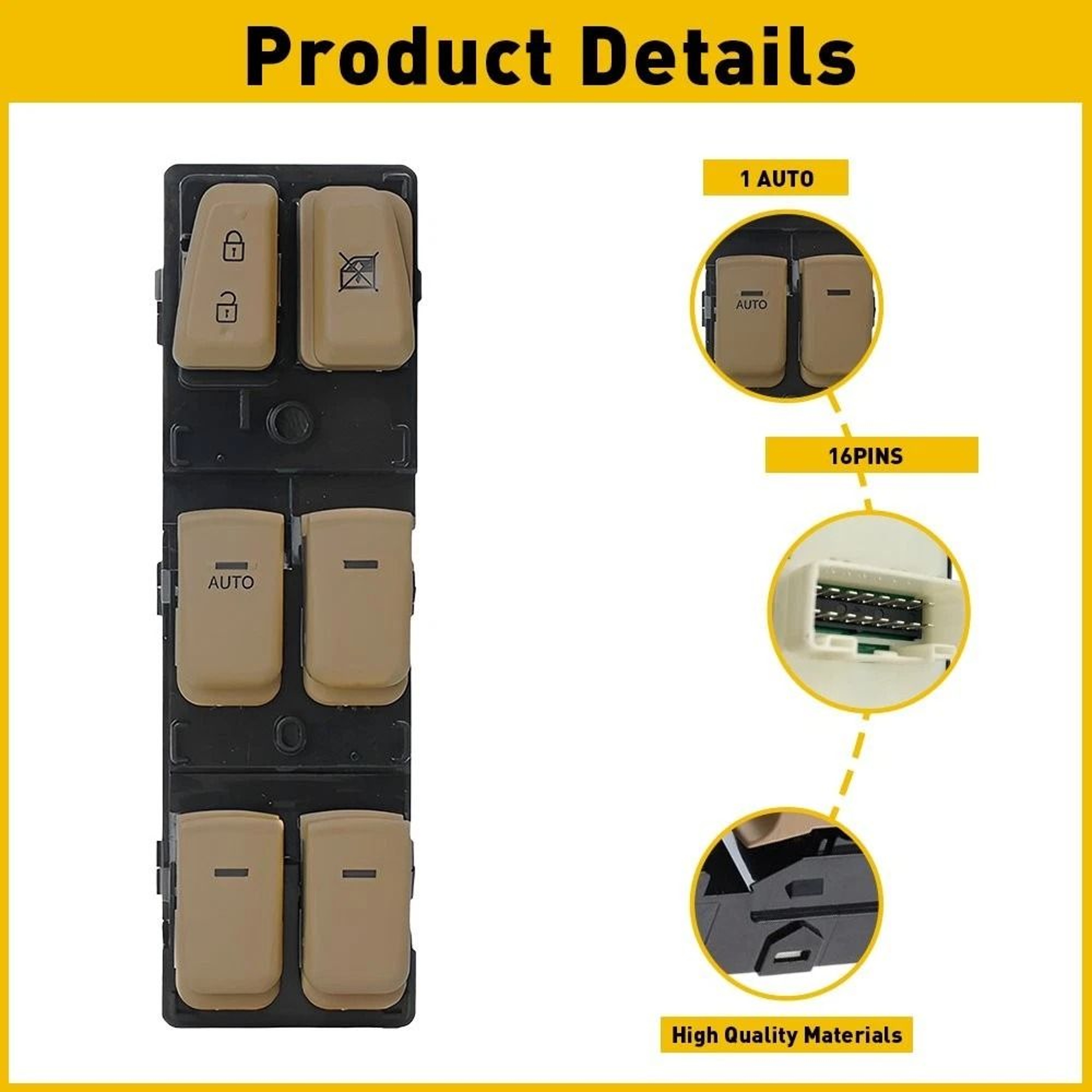 Front Left E Master Power Window Switch 8
