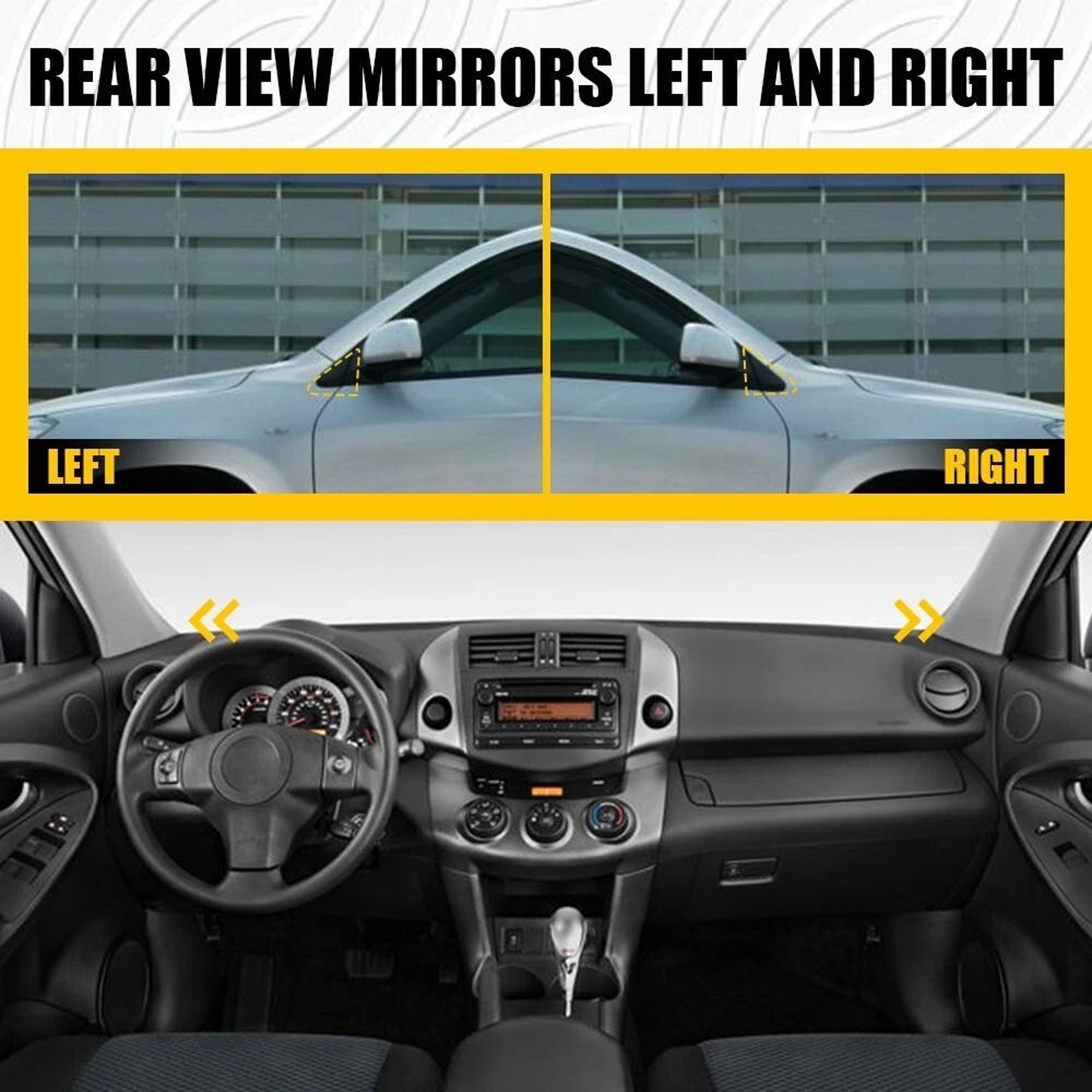 LH  RH Side Mirror Cover Pillar Trim Corner Triangle  HighQuality Auto Part For Reliable Use 3