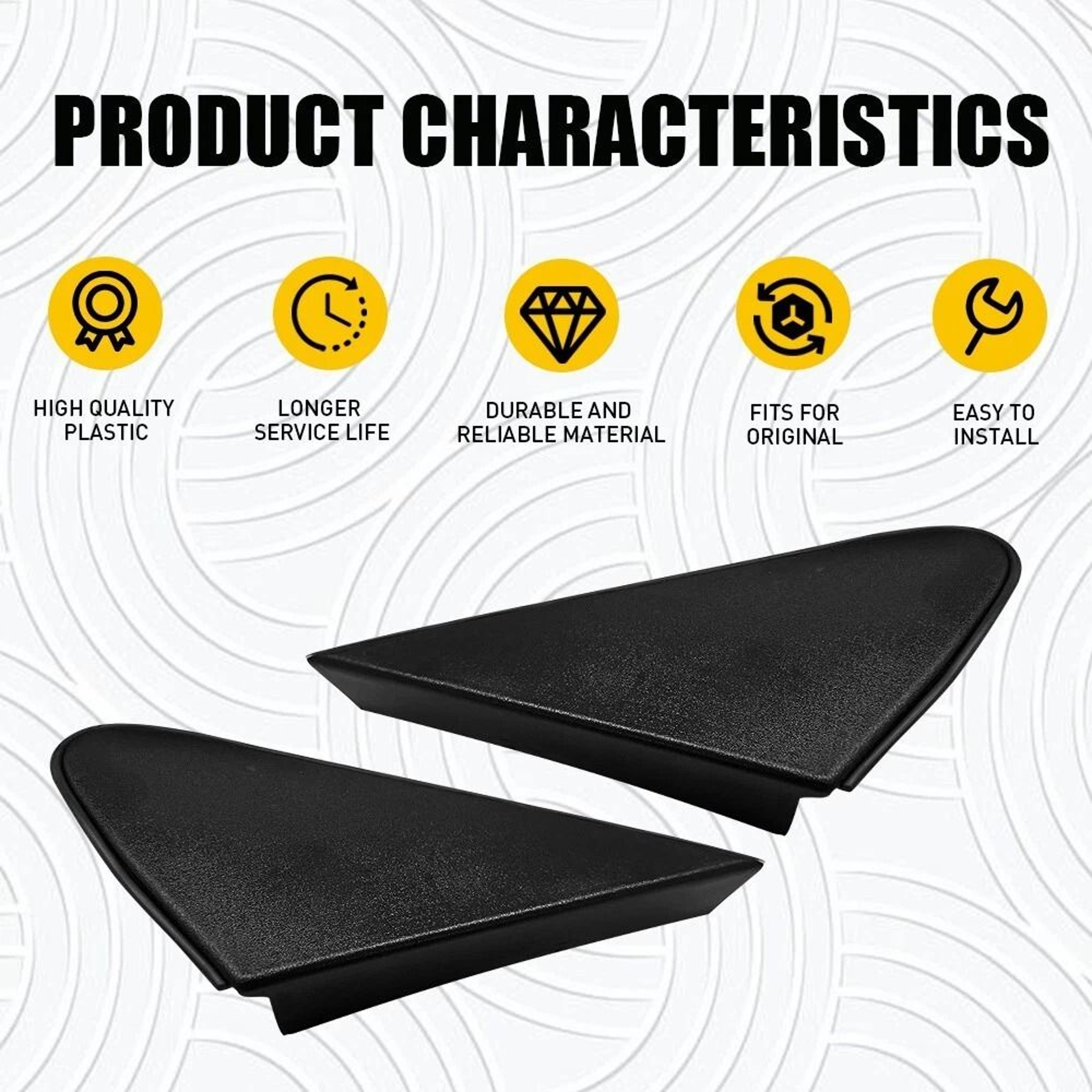 LH  RH Side Mirror Cover Pillar Trim Corner Triangle  HighQuality Auto Part For Reliable Use 4