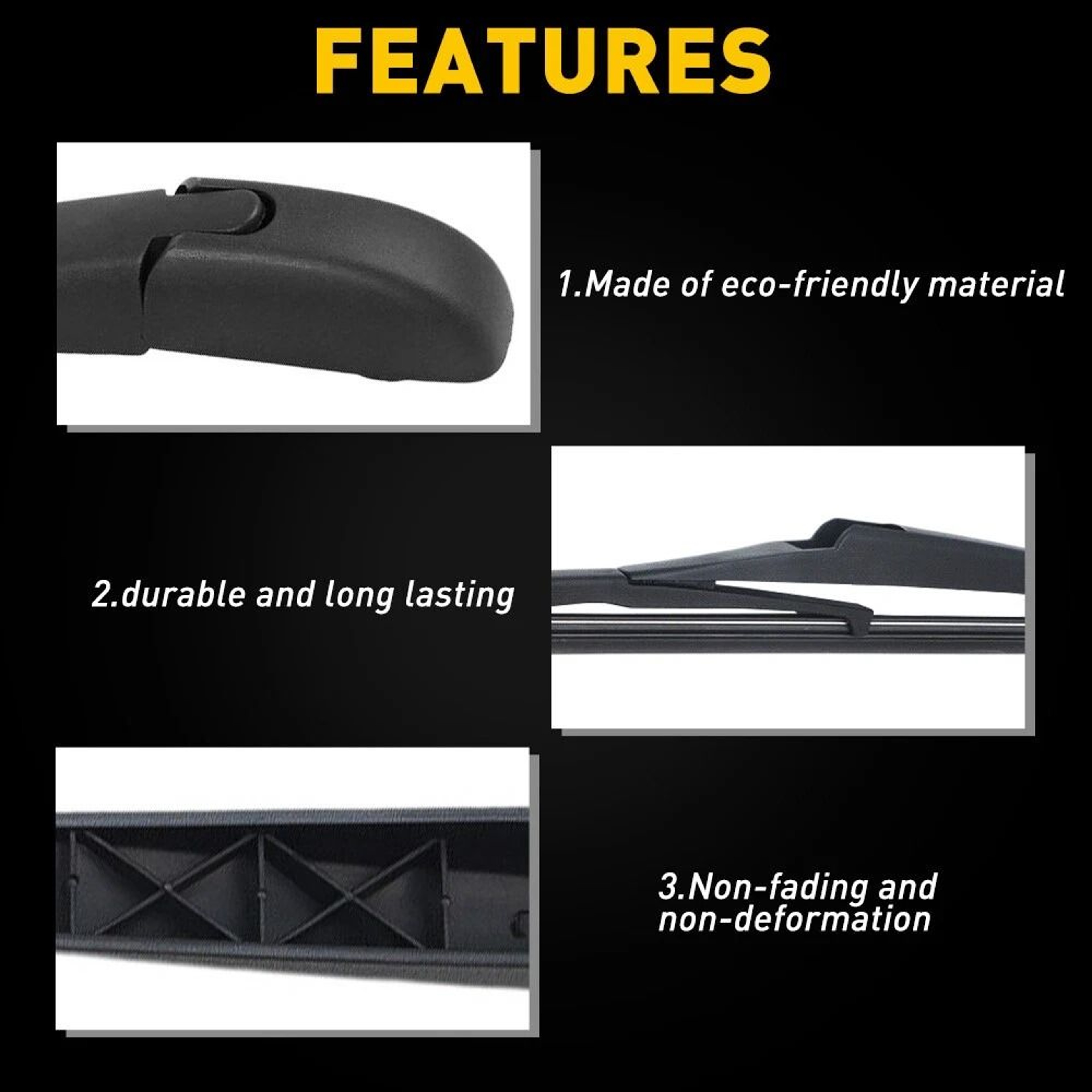 NEW Rear Wiper Blade Perfect Fit For Vehicles LongLife Natural Rubber Blades 6