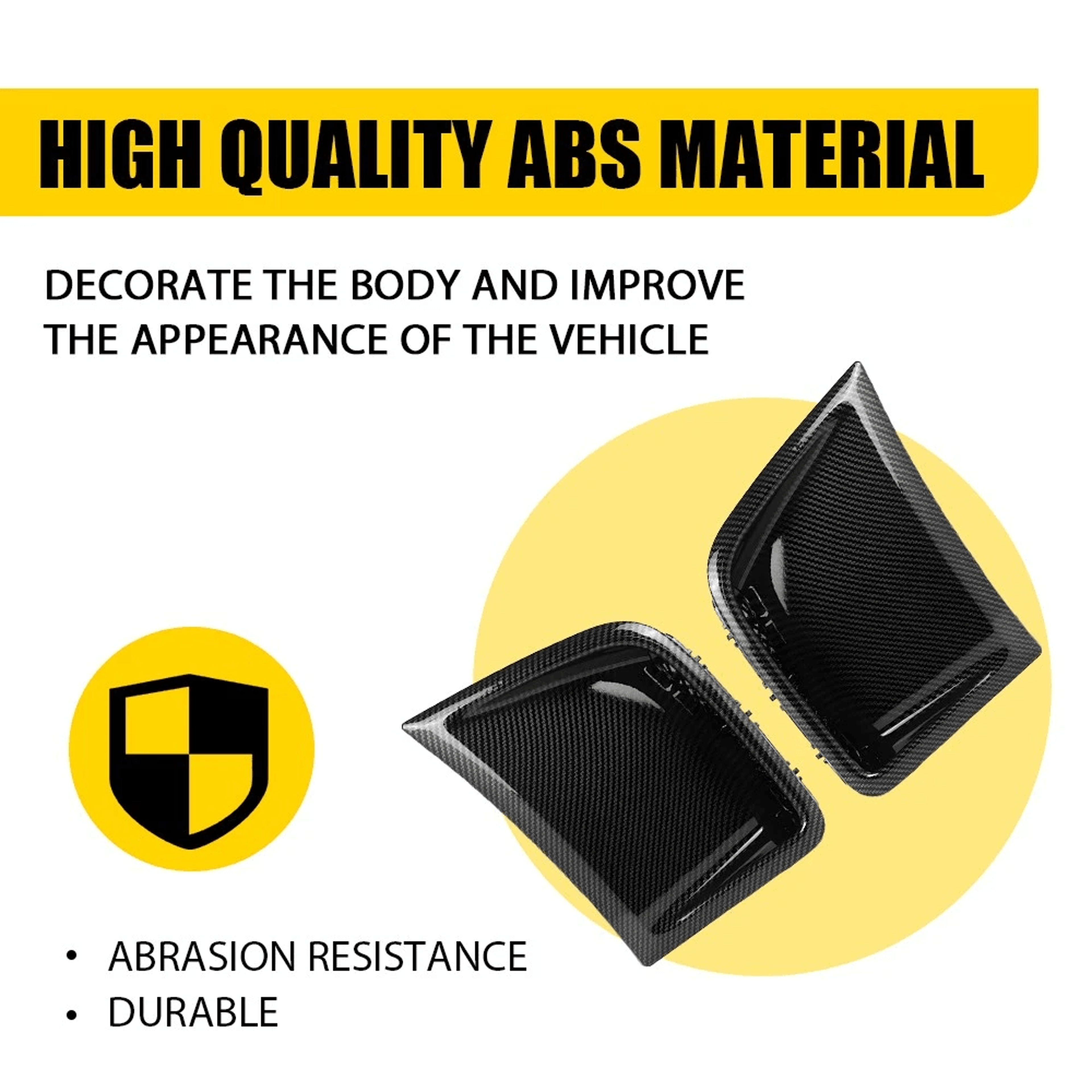 Carbon Fiber Front Bumper Side Air Vents Durable Pair For Performance Enhancement 5