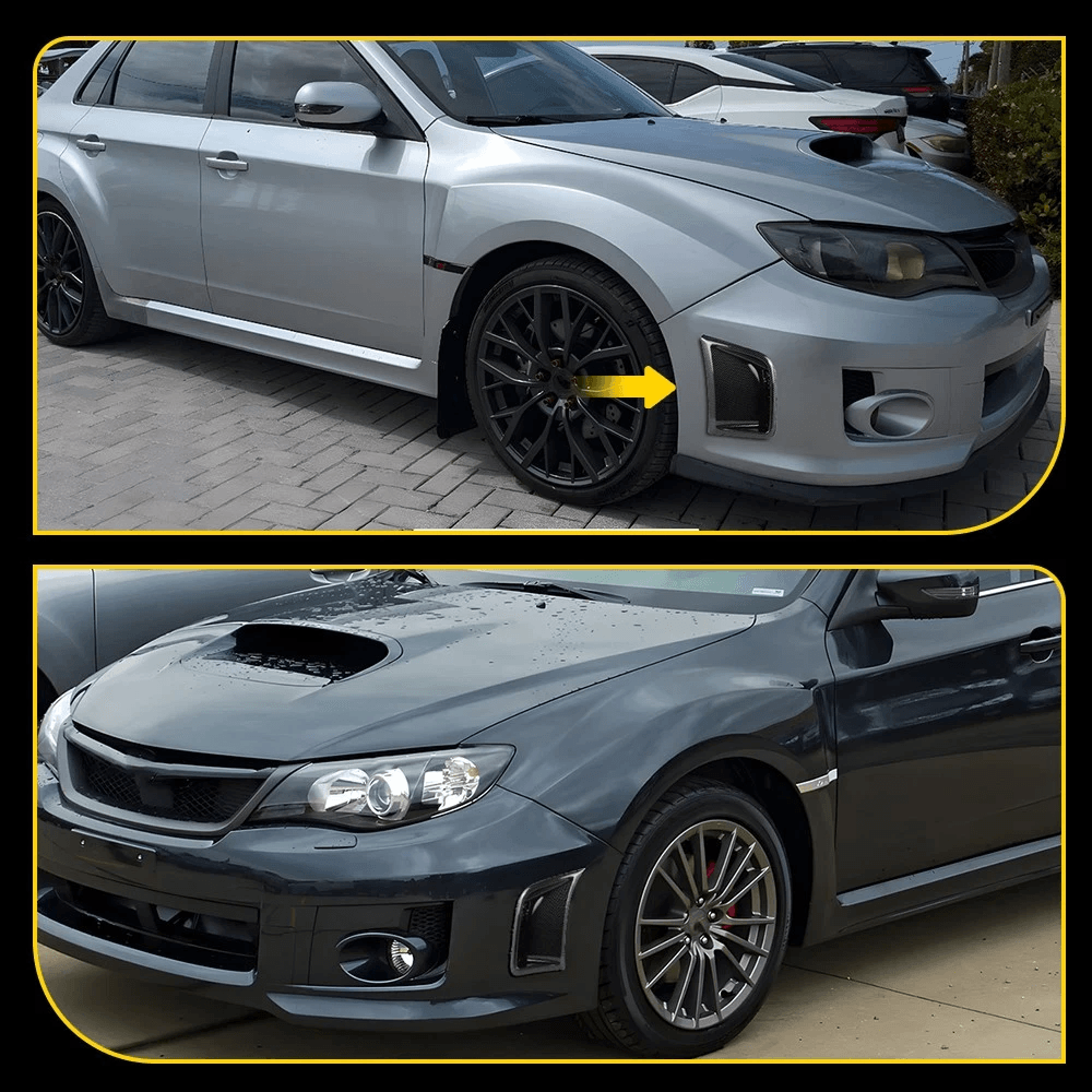 Carbon Fiber Front Bumper Side Air Vents Durable Pair For Performance Enhancement 8