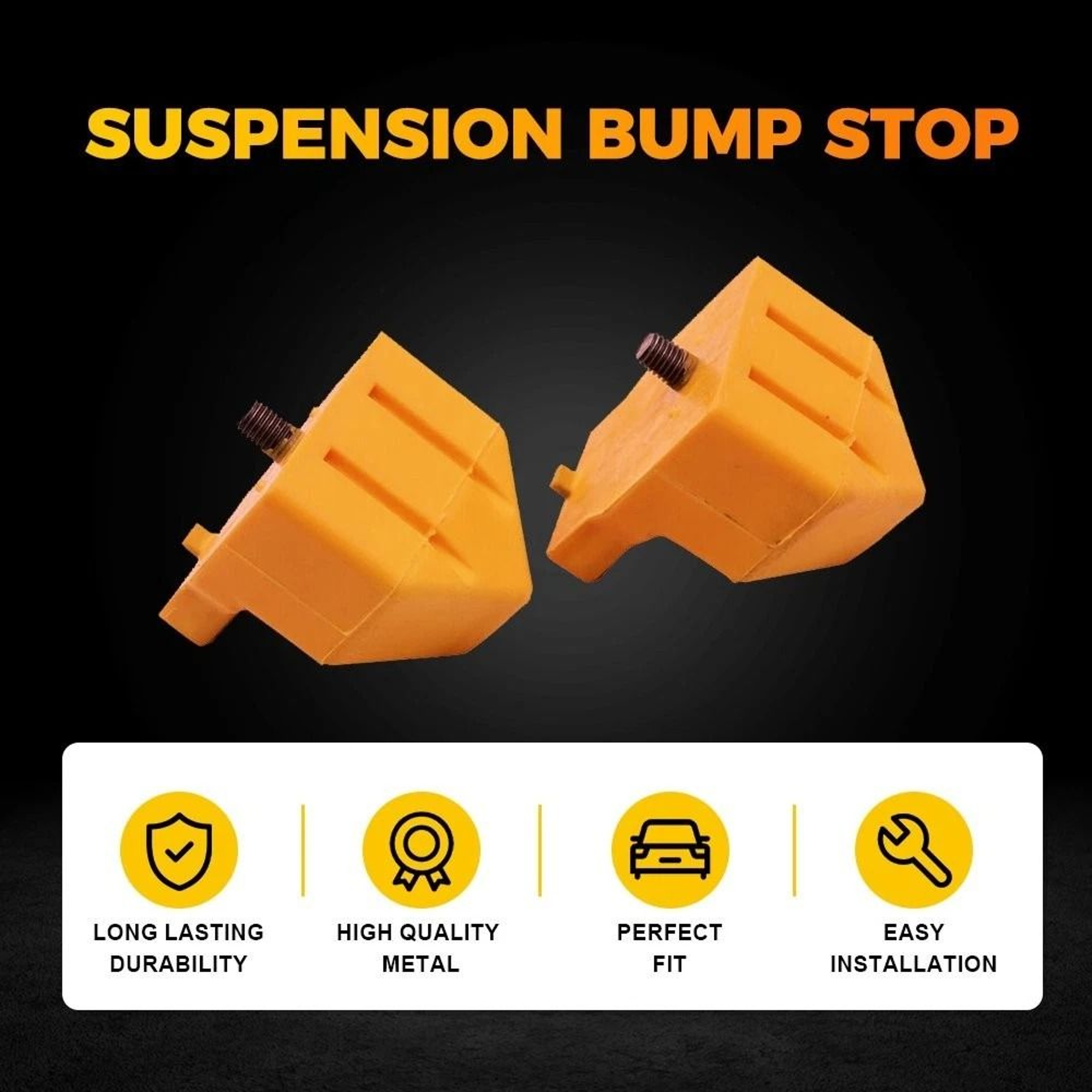 Front Suspension Pair Bump Stop Vehicle Shock Cushion AntiCracking Design 3