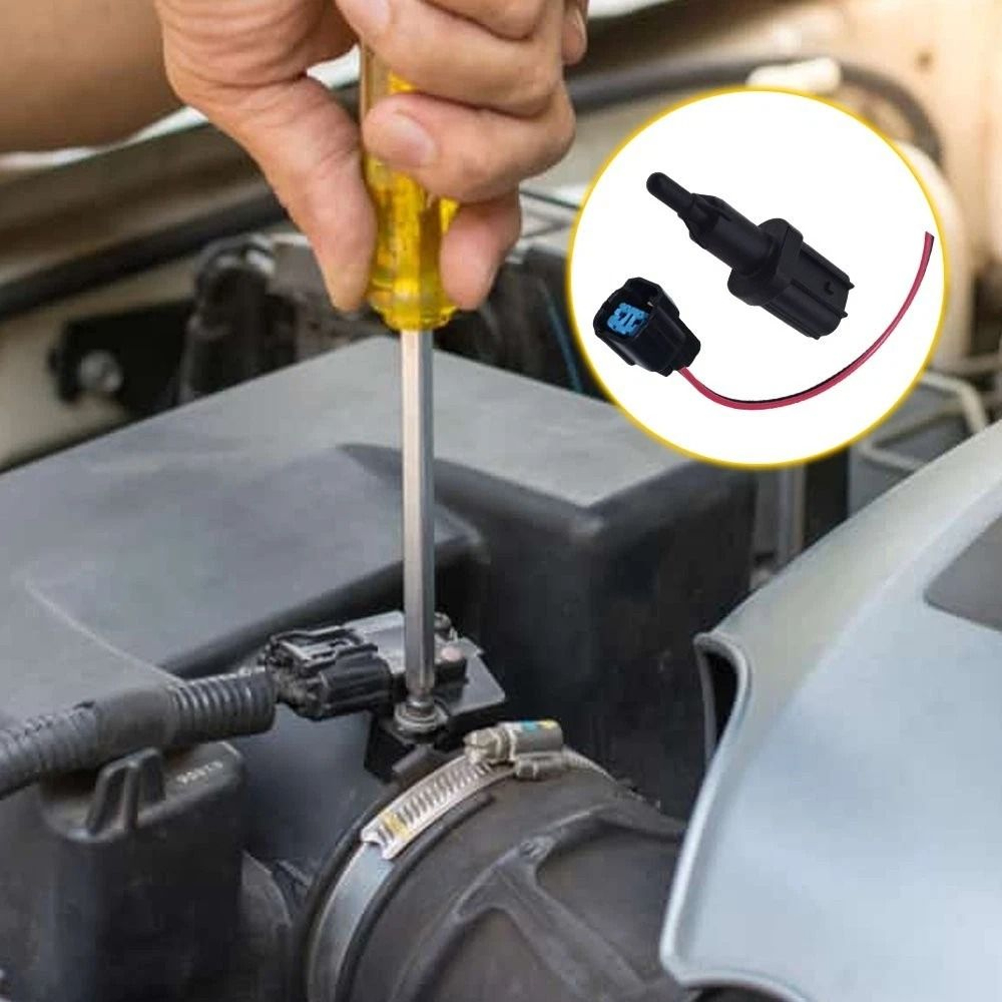 Automotive Inlet Air Temperature Sensor WConnector Boost Engine Efficiency 0