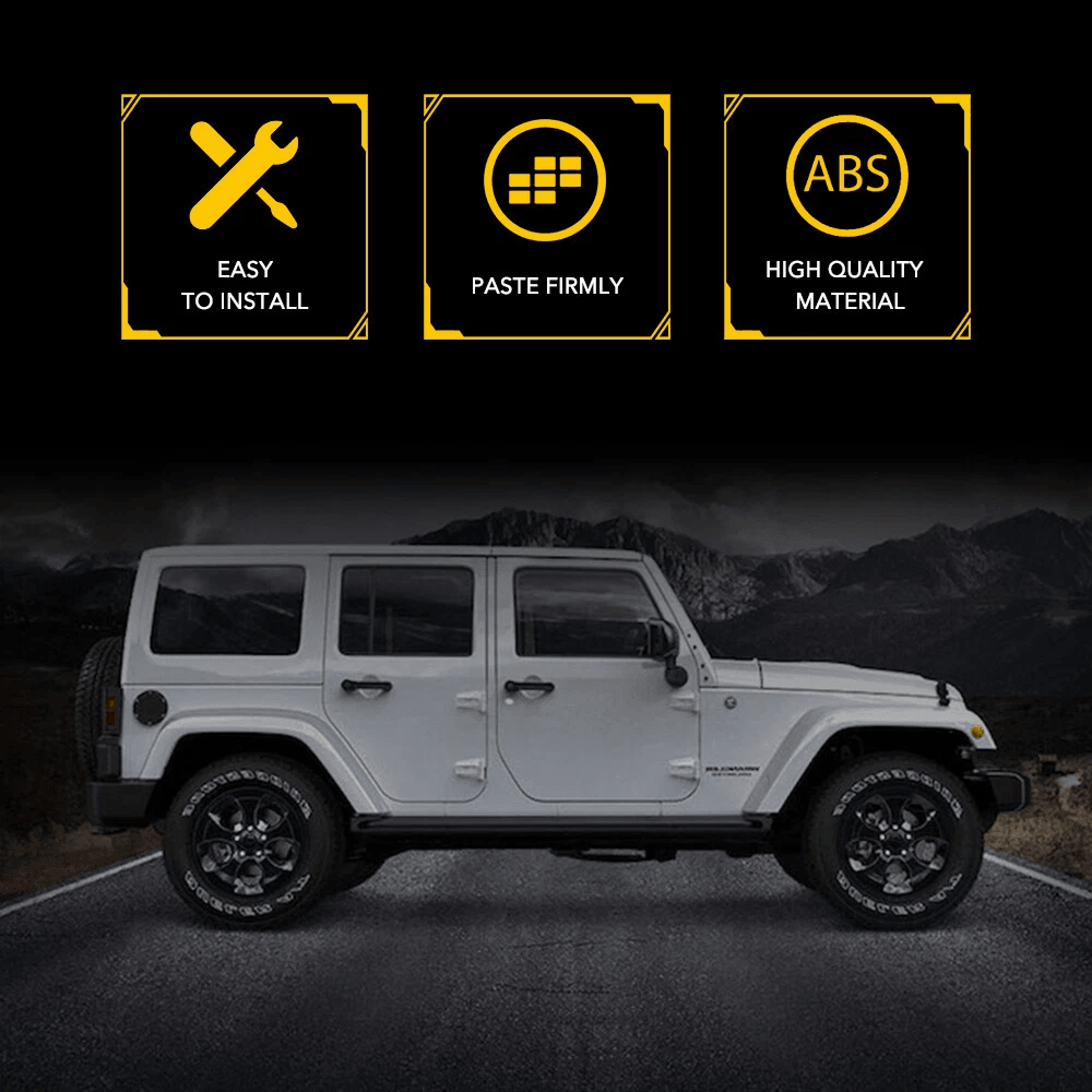 Jeep Wrangler JK Water Rain Diverters Gutter Extension Prevents Water Overflow 4