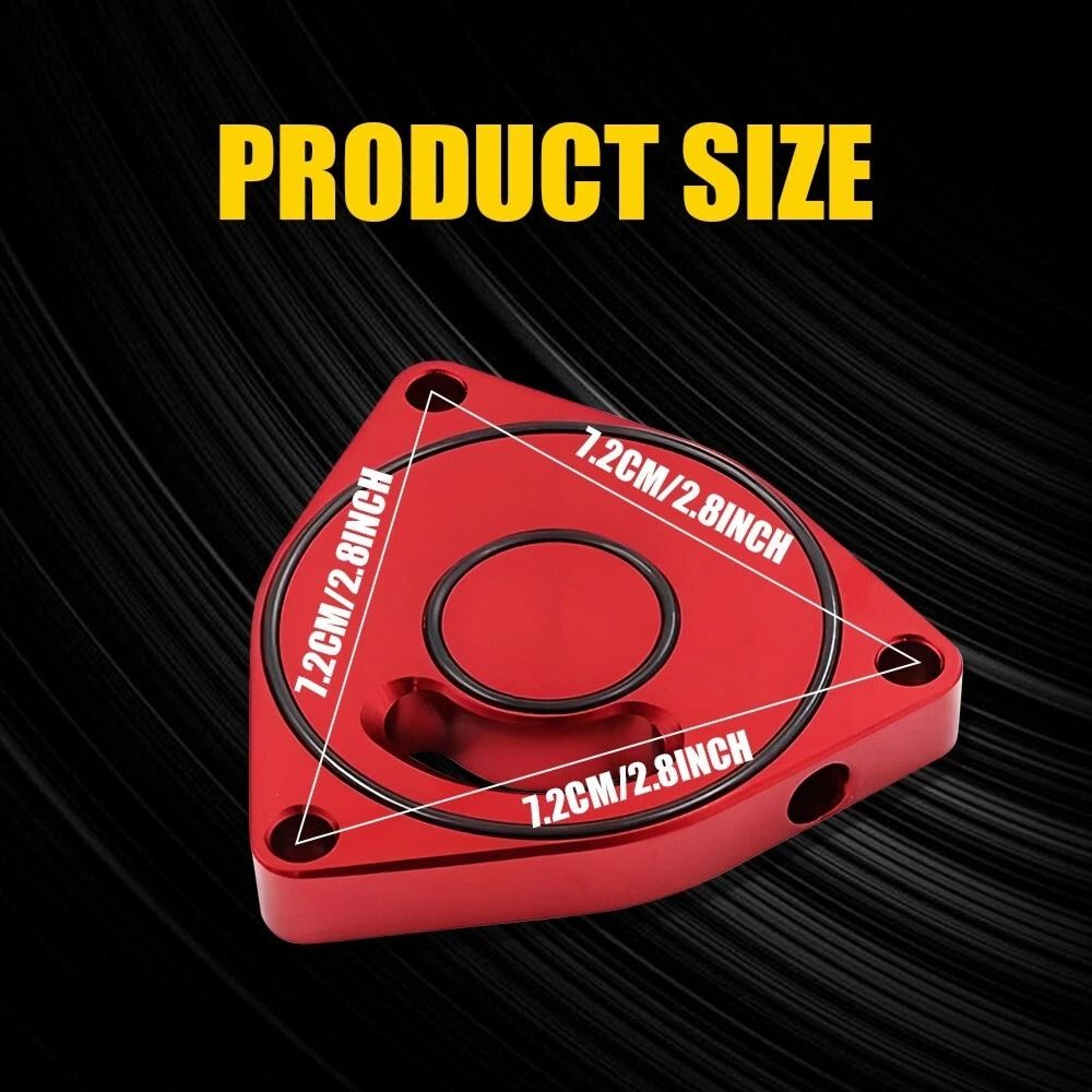 HighPerformance Turbo Blow Off Valve Spacer Red BOV Plate CNCMachined Aircraft Aluminum Coupe Bille 3