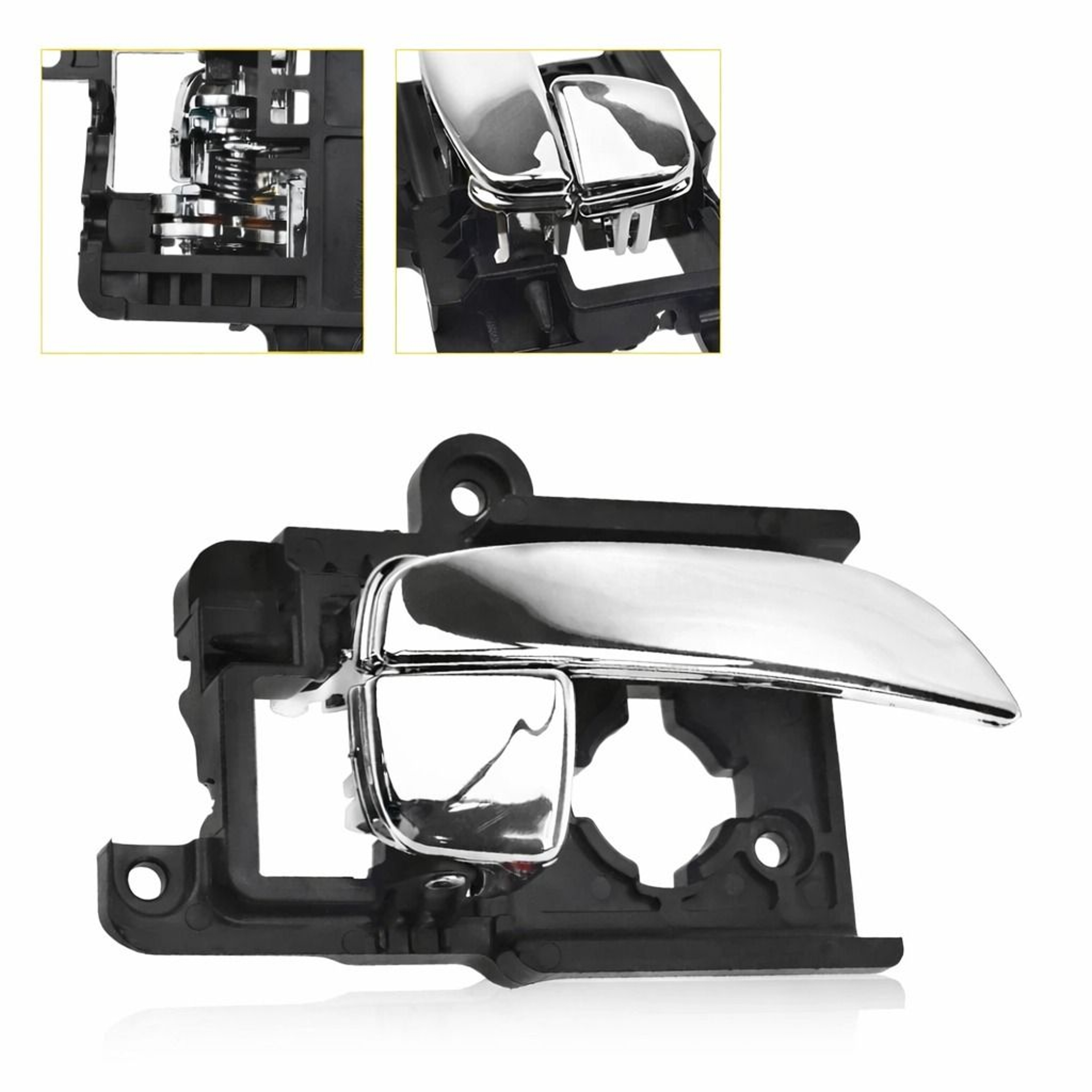 Plastic Interior Door Handle Front Rear RH Chrome Easy Installation For Vehicles 0