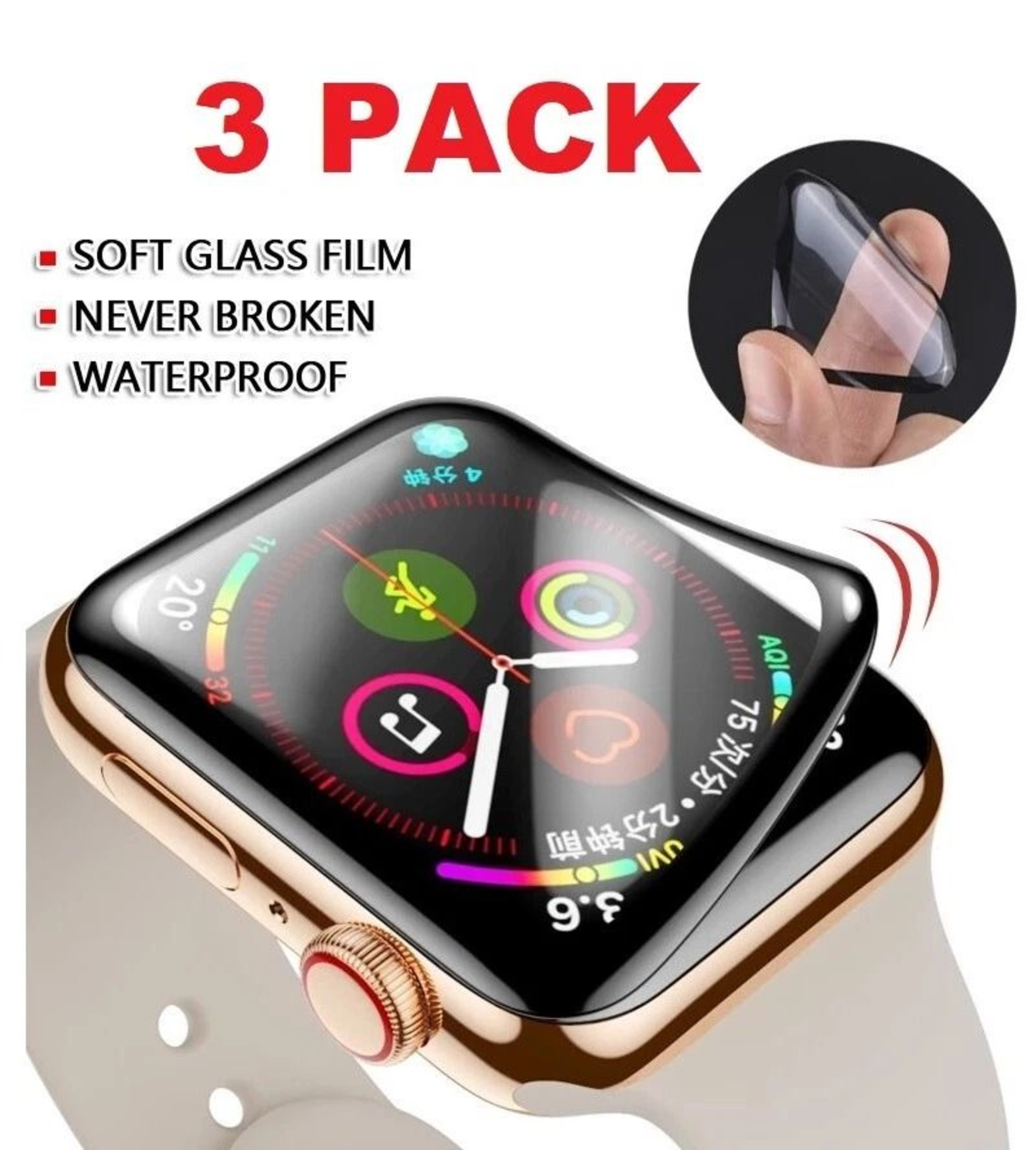 Apple Watch TPU Screen Protector Full Coverage IWatch Case Transparent High Transparency 1