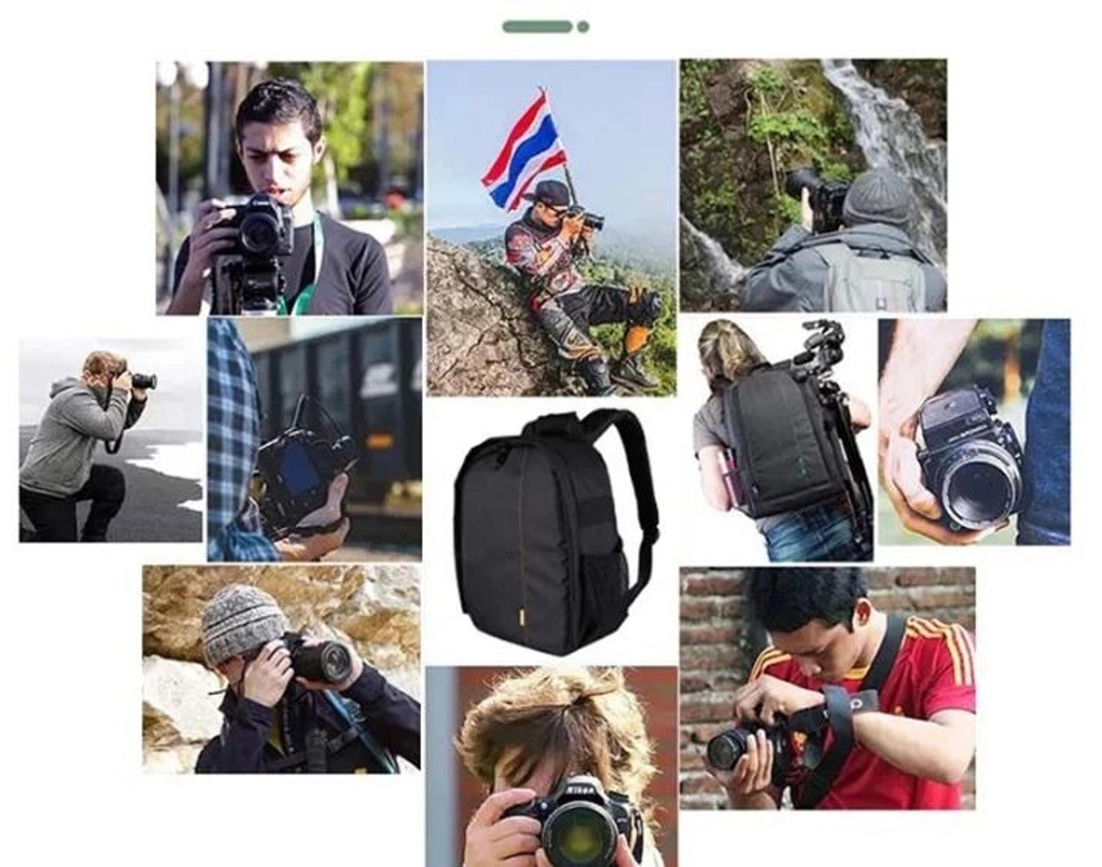 Waterproof Camera Backpack Durable Shoulder Bag Large Capacity For DSLR Lenses And Accessories 14