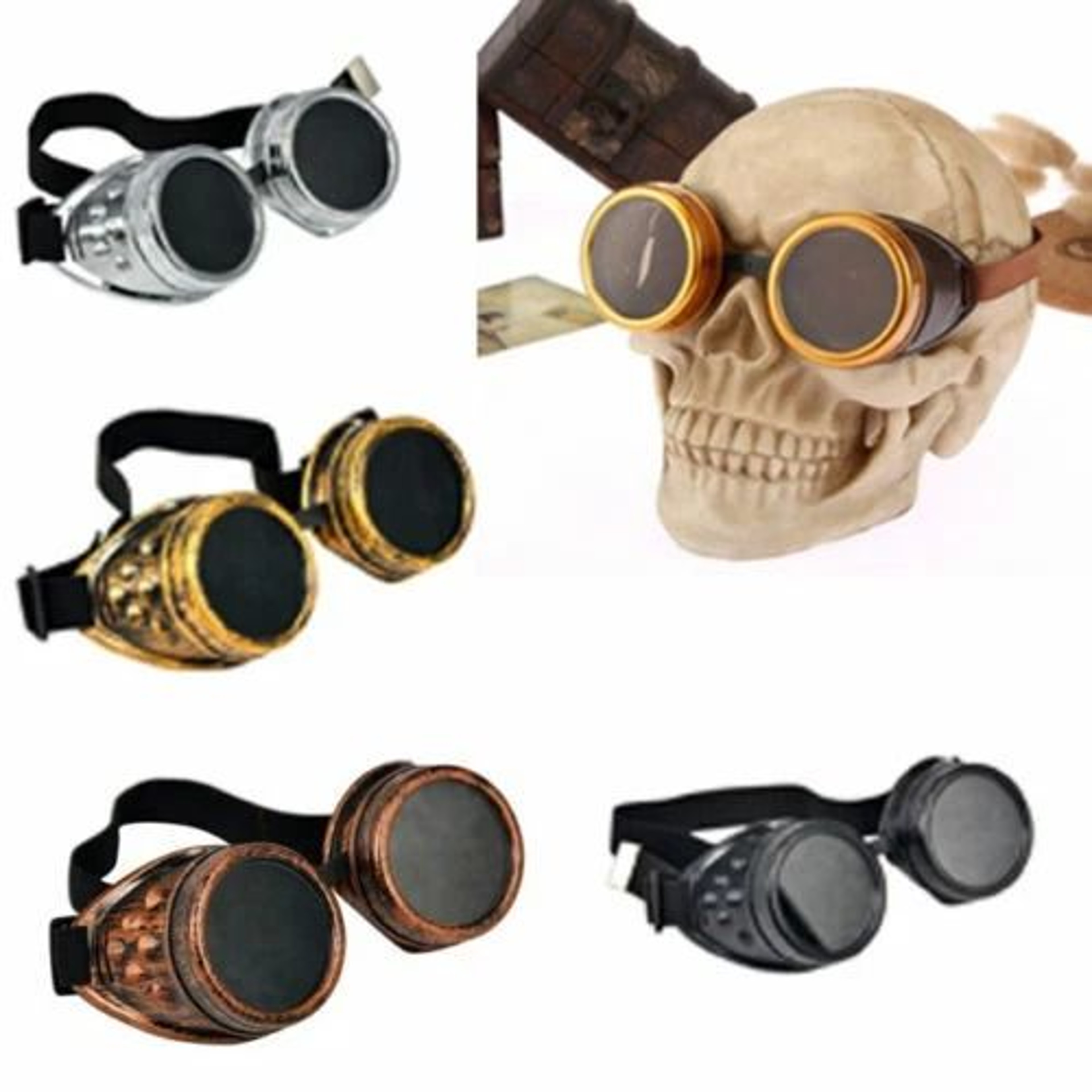 Steampunk Motorcycle Riding Goggles Aviation Biker Glasses Windproof SunGlasses For Motorcyclists S 0