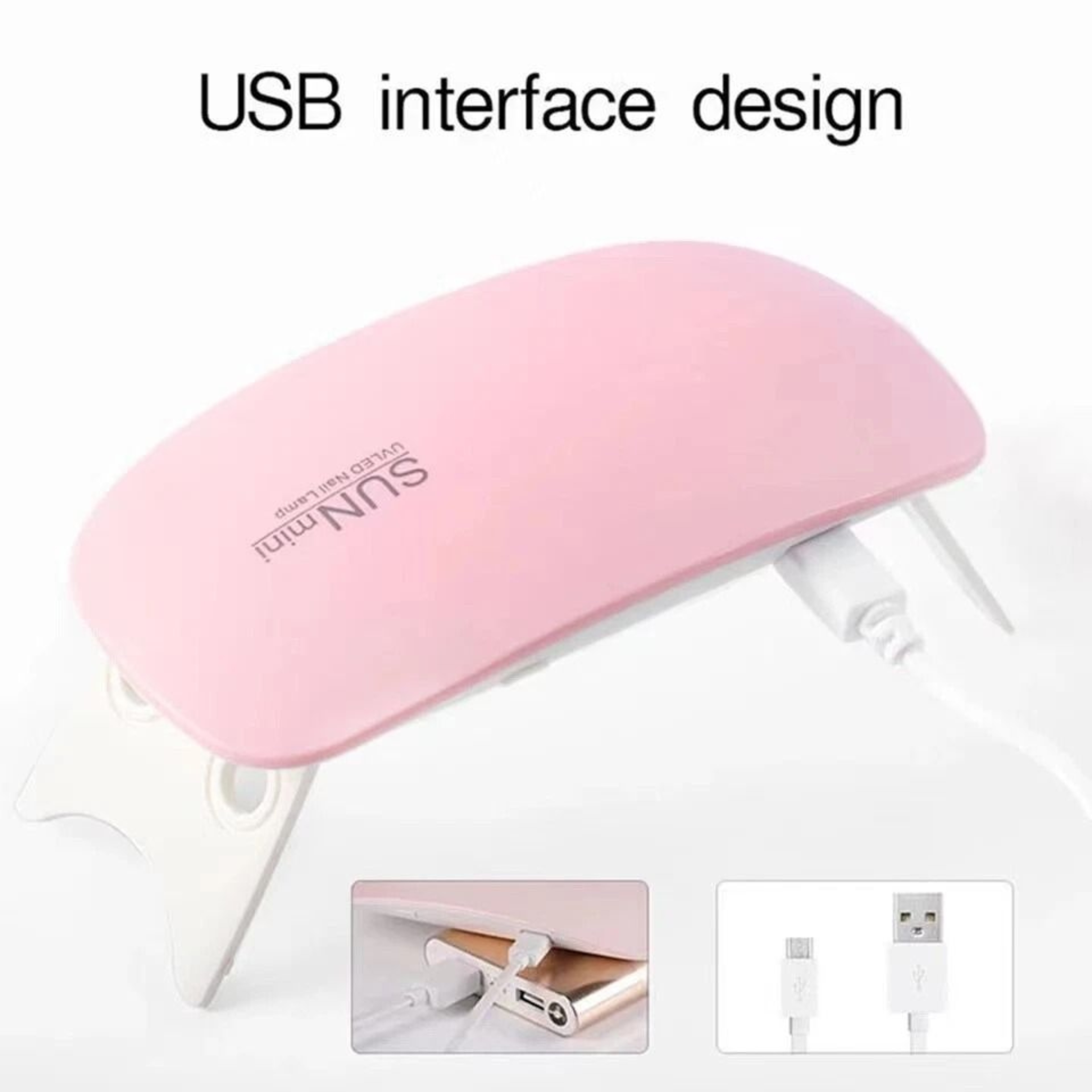 LED Light SUN Mini Nails Lamp Portable UV Nail Dryer For Gel Nails 6W 1
