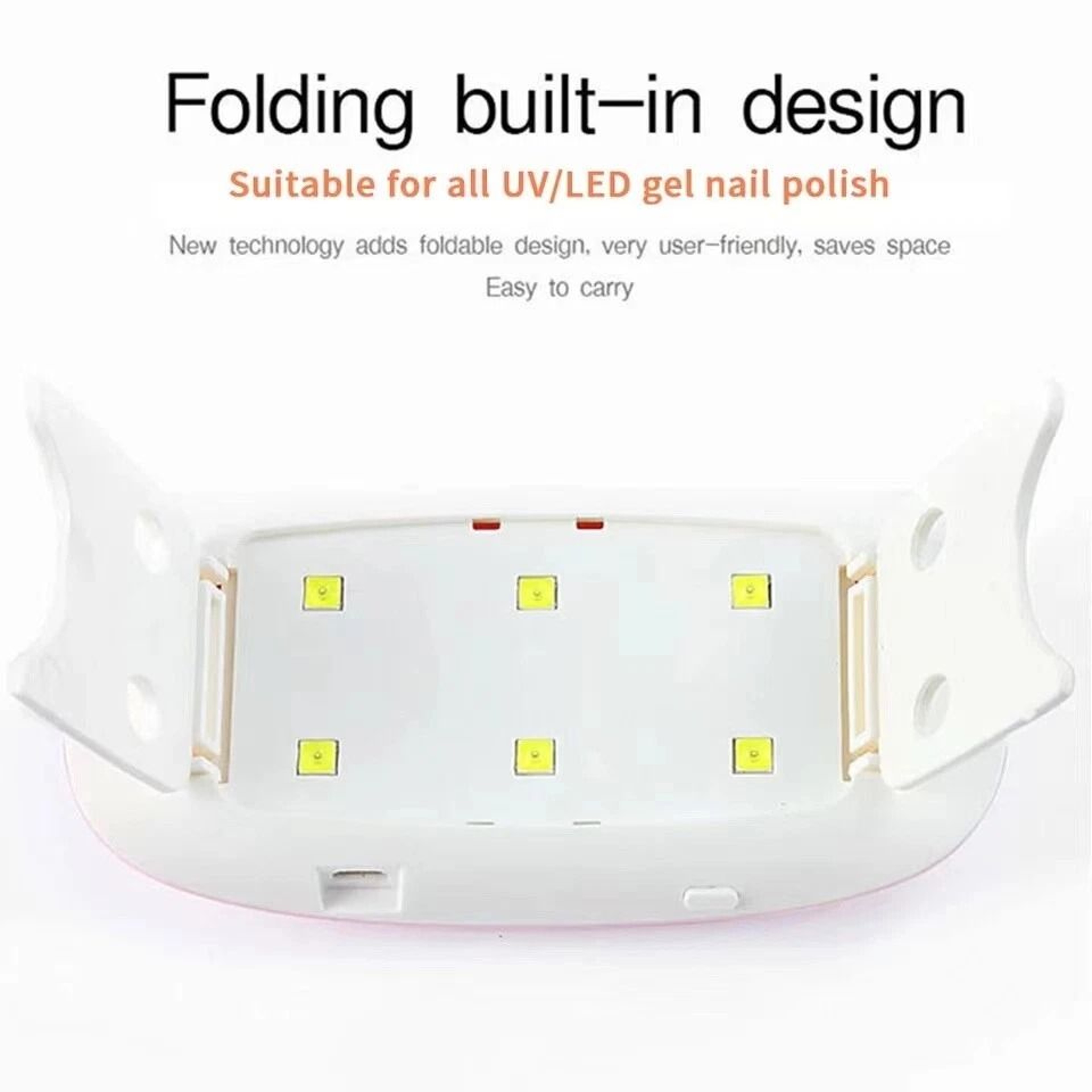 LED Light SUN Mini Nails Lamp Portable UV Nail Dryer For Gel Nails 6W 4