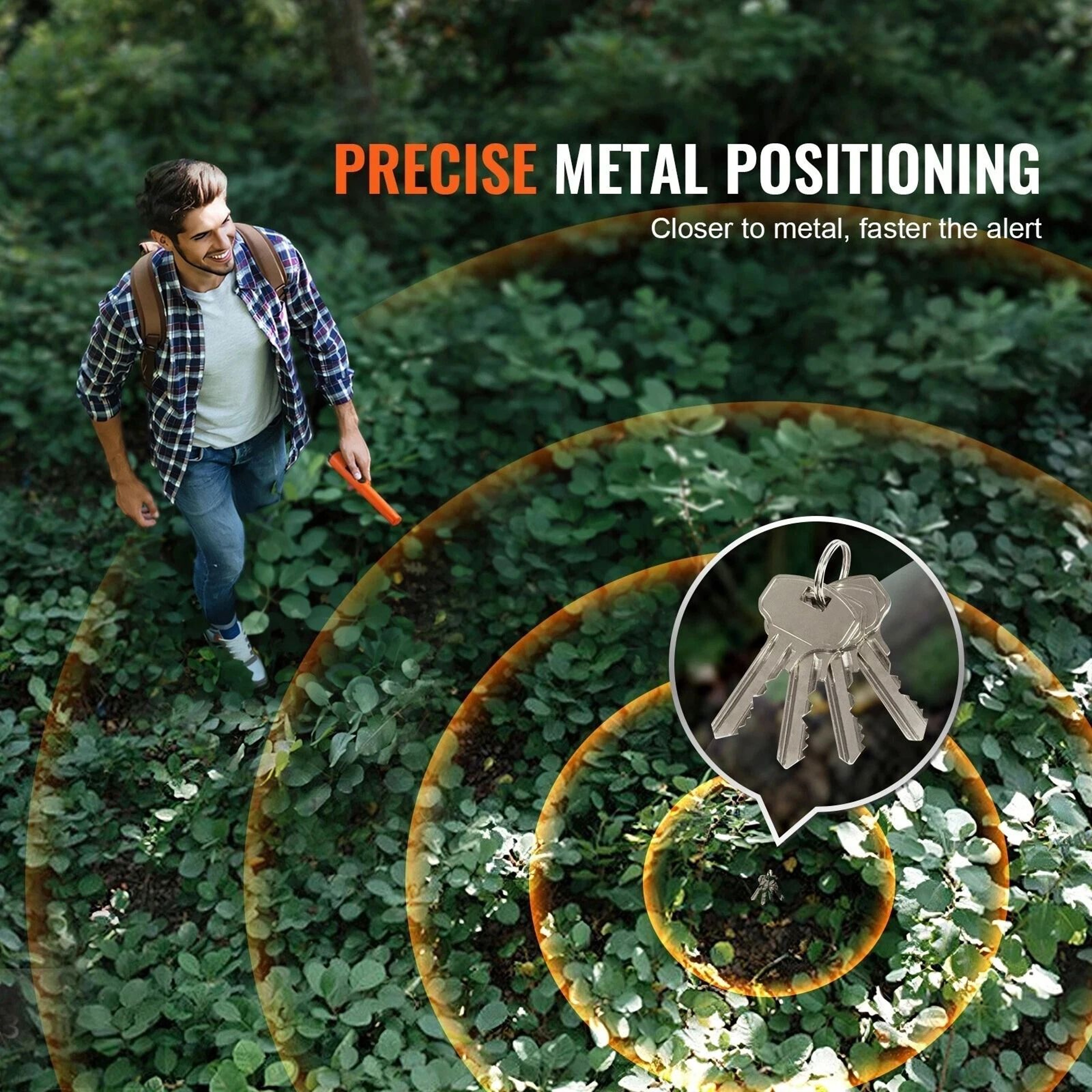 Sensitive Tester Waterproof HandHeld Metal Detector Gold Digger Hunter Probe 3