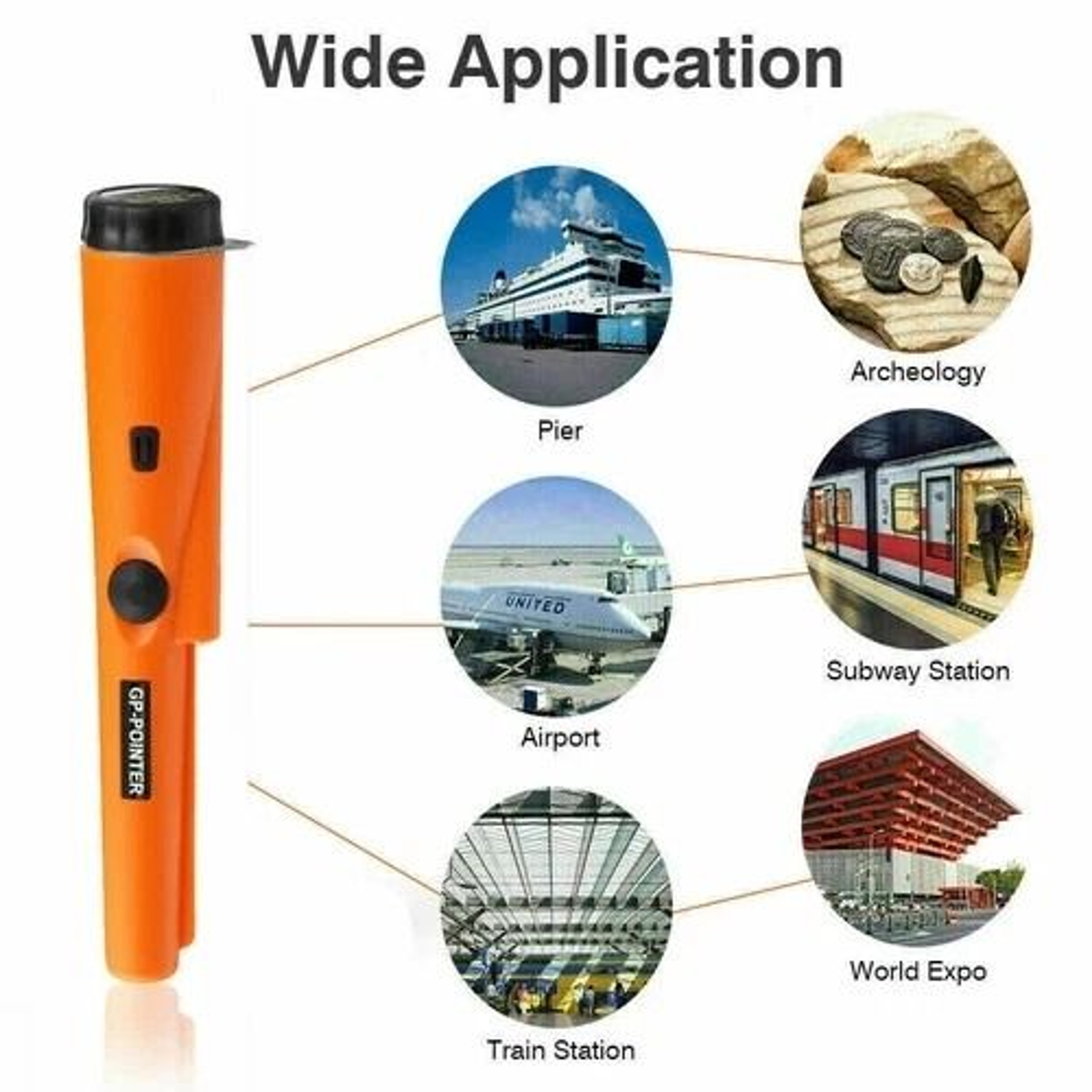 Sensitive Tester Waterproof HandHeld Metal Detector Gold Digger Hunter Probe 7