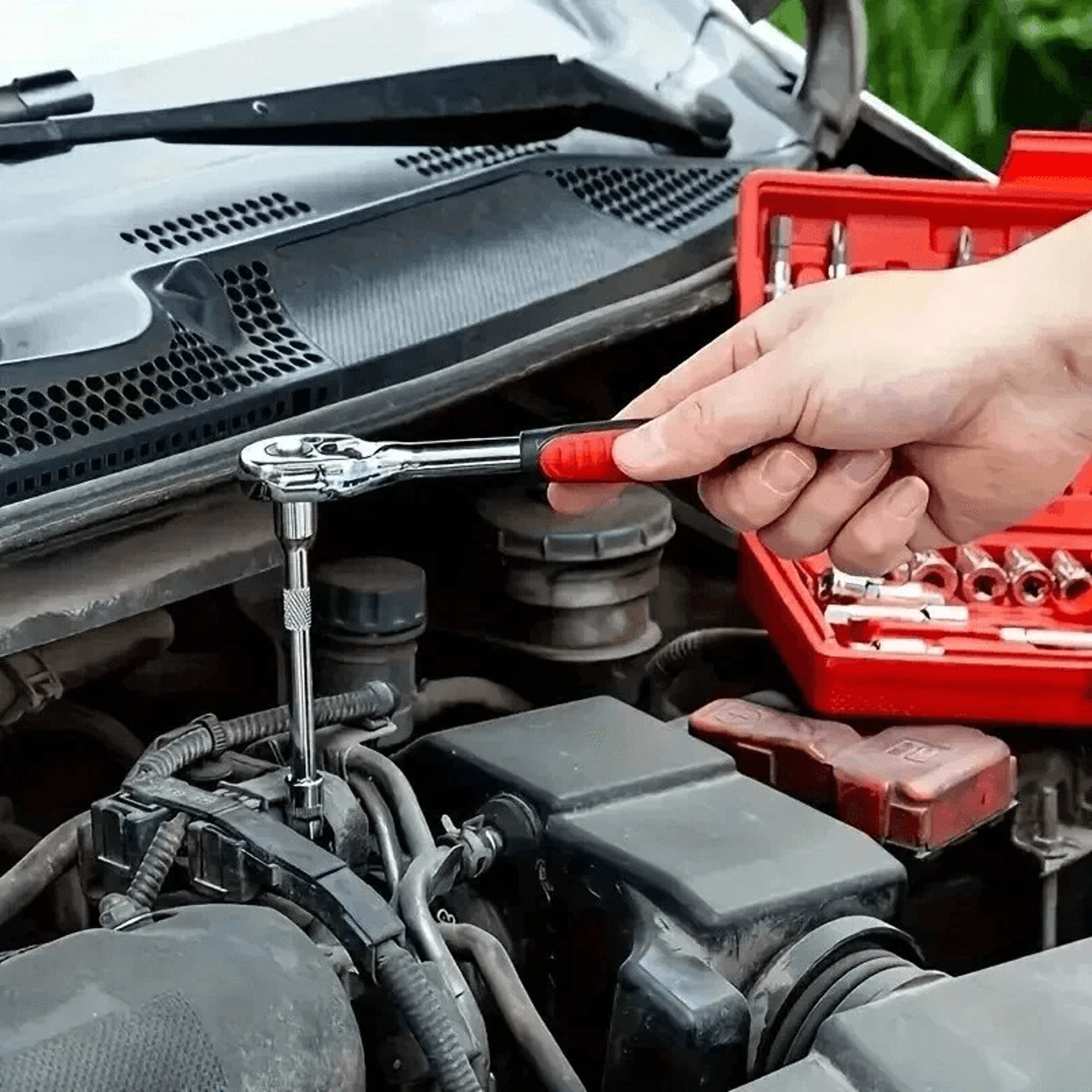 Drive Ratchet Socket Wrench Set Metric Kit For Garage Car Repair Tool And DIY Maintenance 11