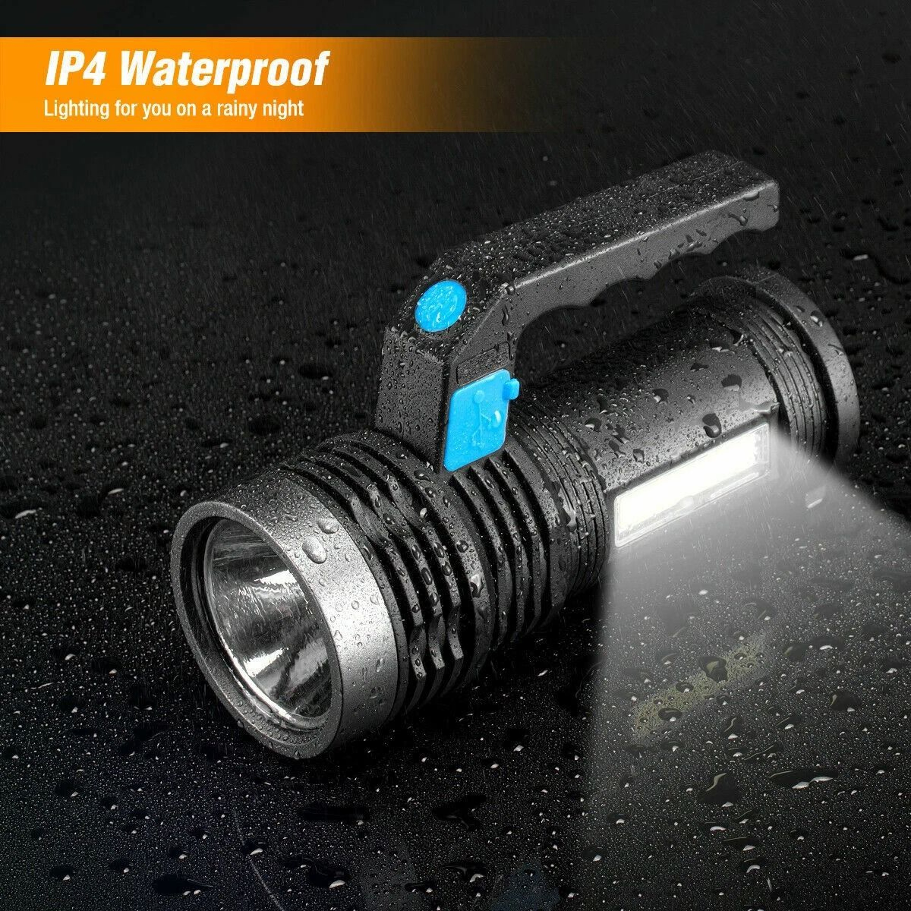 Portable Searchlight Spotlight Super Bright LED Handheld Flashlight 6