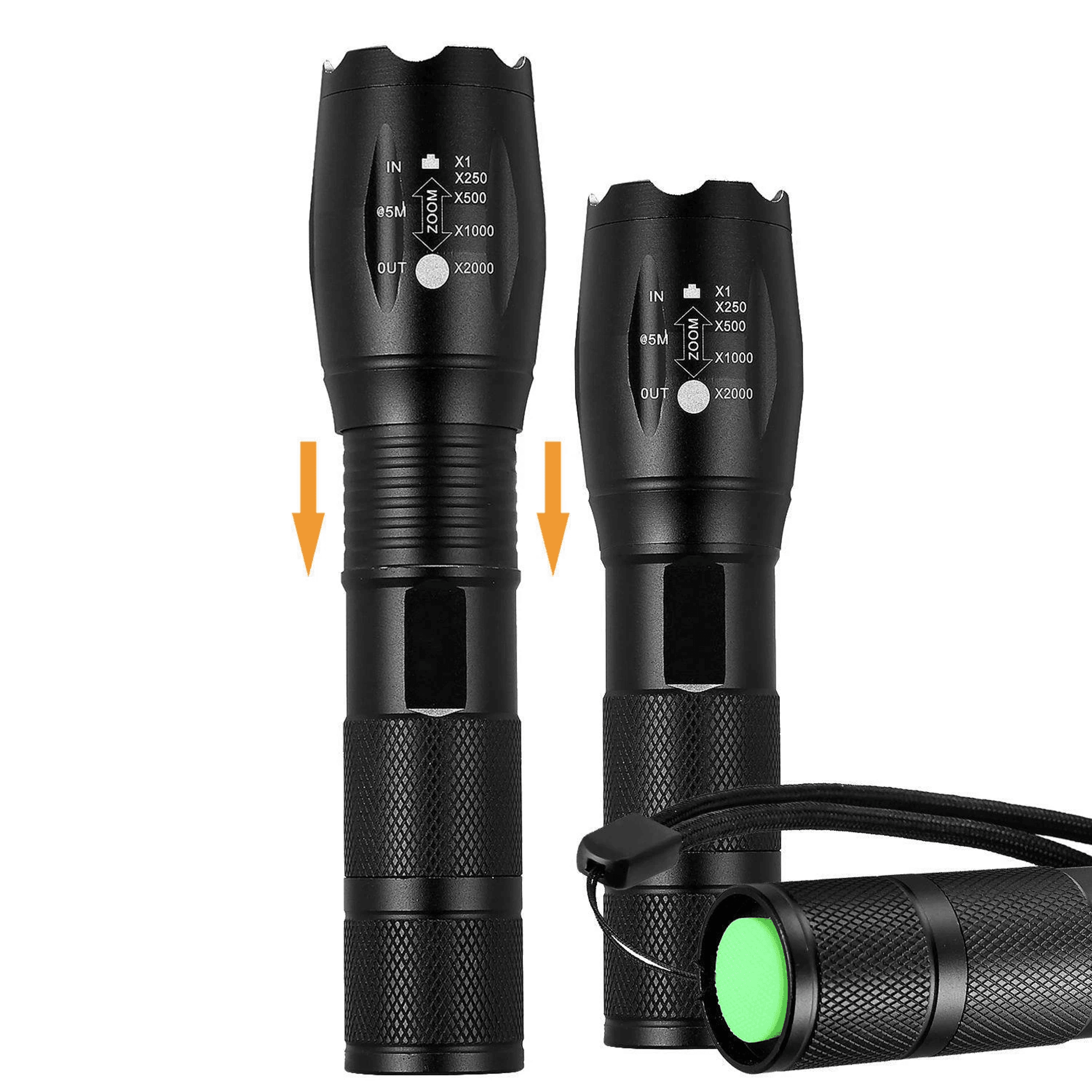 Zoomable Flashlight 5 Modes Focus Torch LED Light 1