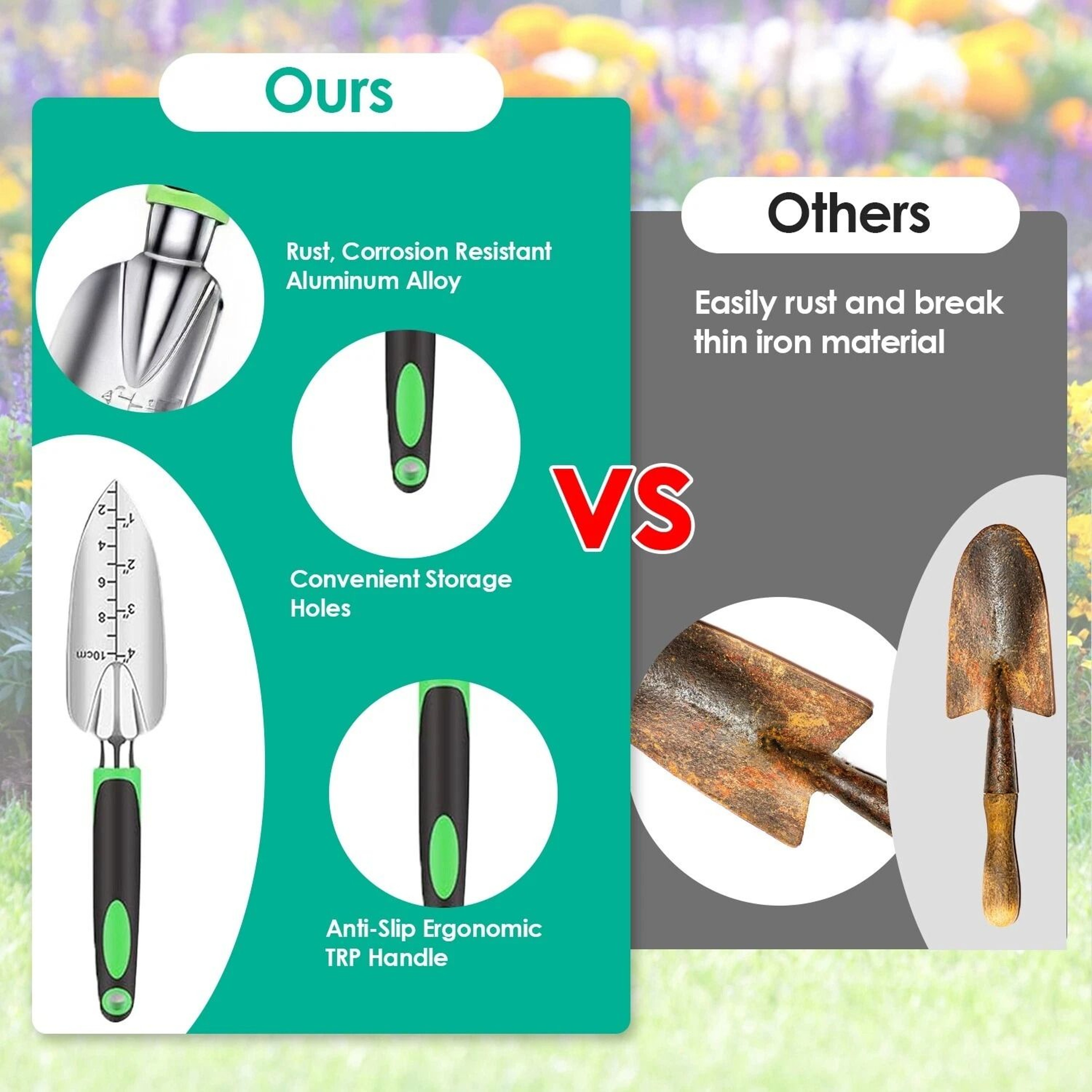 Gardening Hand Tools Garden Tool Kit Aluminum Alloy Durable Plant Gardening Tools 9