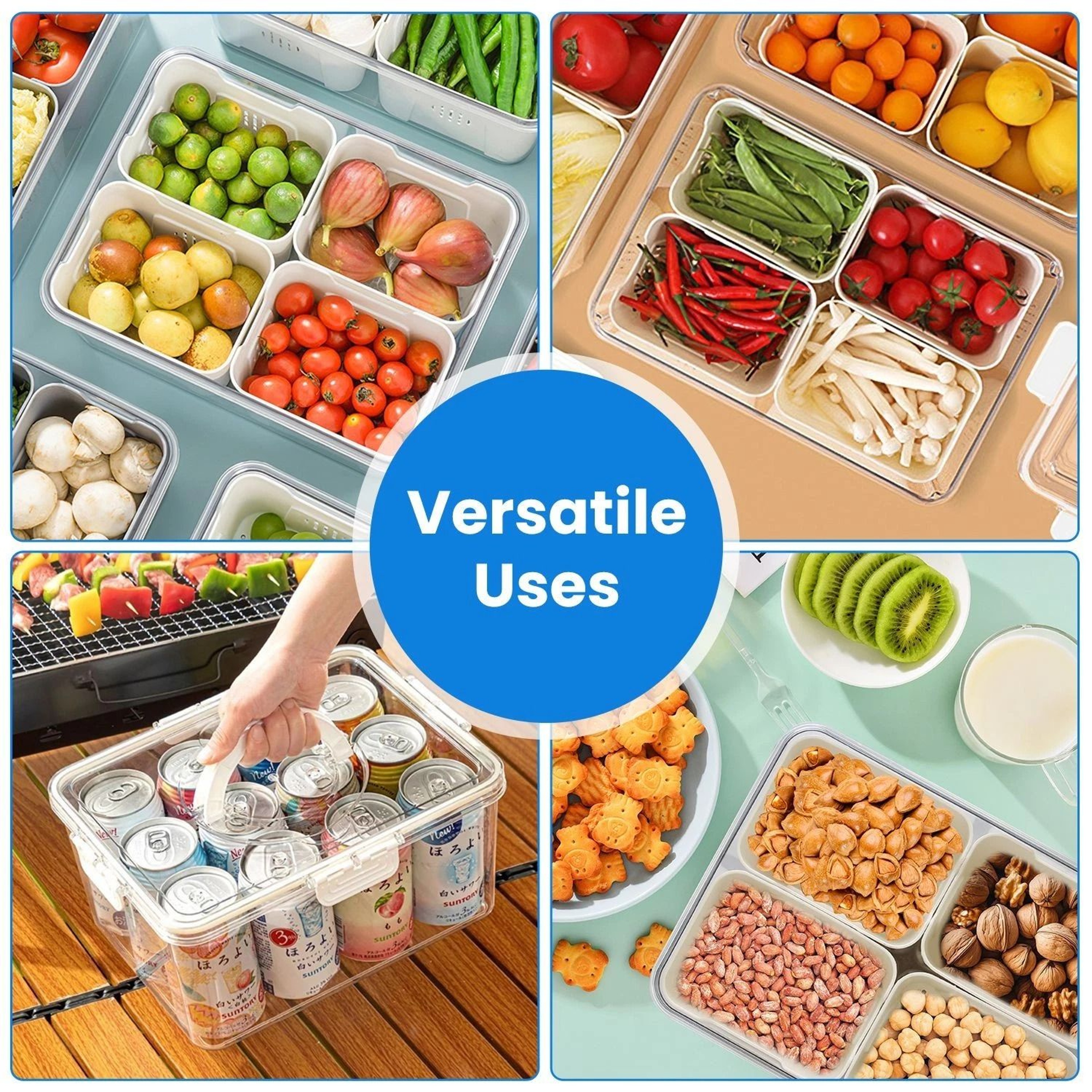 Picnic Box Airtight Fruit Storage Food Storage Fridge For Convenience And Freshness 8
