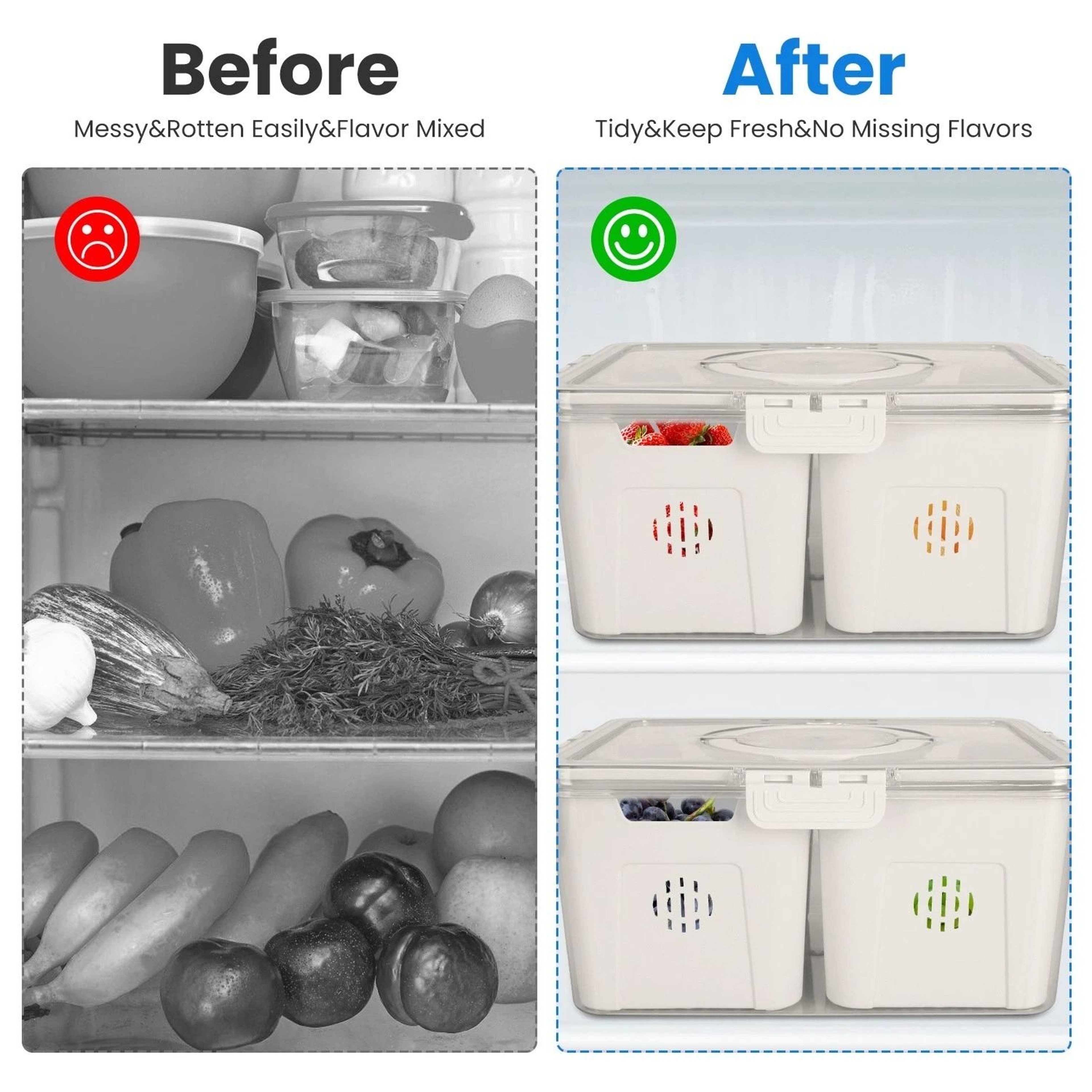 Picnic Box Airtight Fruit Storage Food Storage Fridge For Convenience And Freshness 4