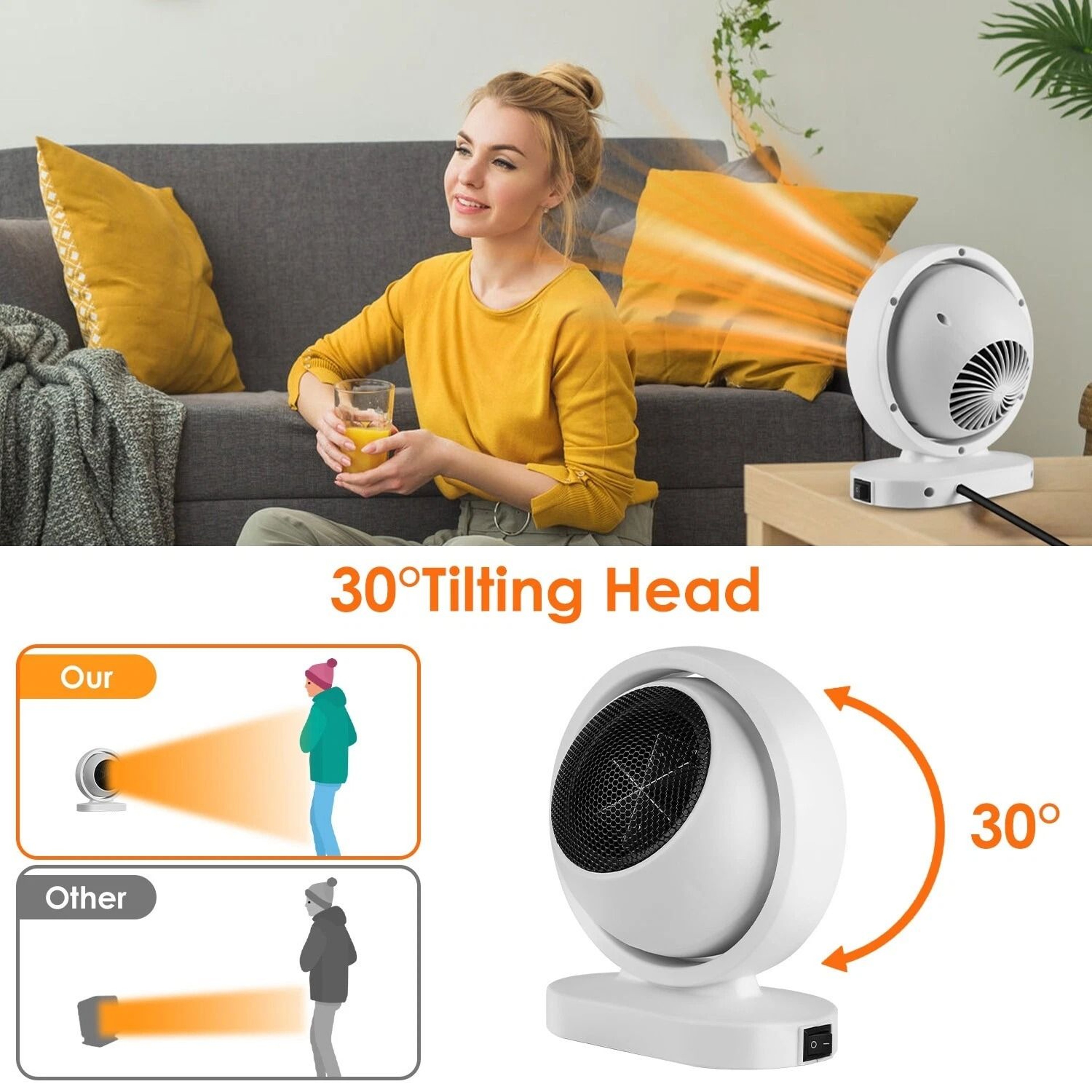 Electric Space Heater Safe Heater With Overheat Protection Winter Heater For Fast Warmth And Comfor 4