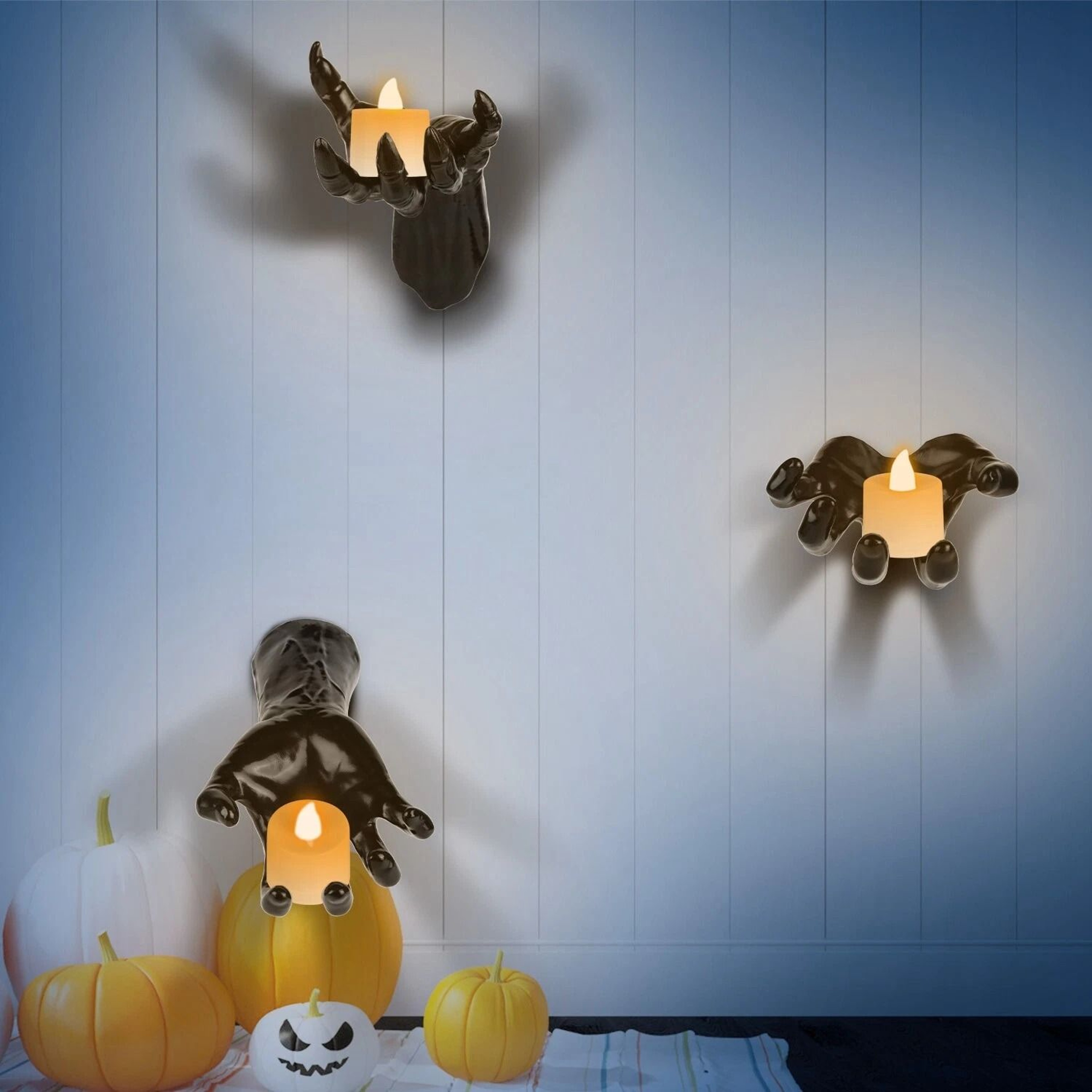 Creepy Reaching Hands Halloween Hand Prop  Lighted Candles  Perfect Halloween Hand Decoration For S 3