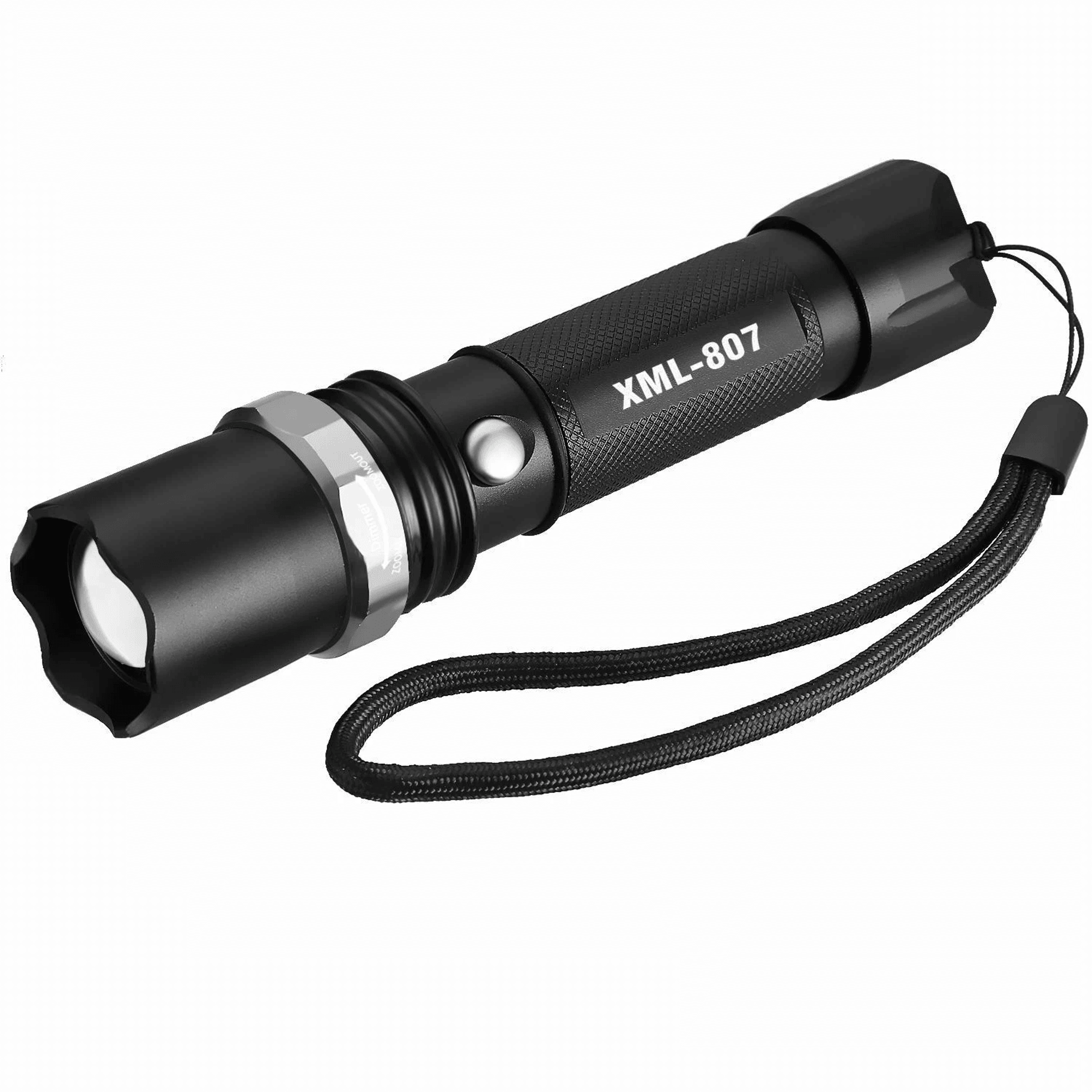 High Powered Tactical Flashlight 5 Modes Zoomable Aluminum Durable LED Flashlight For Outdoor Activ 4