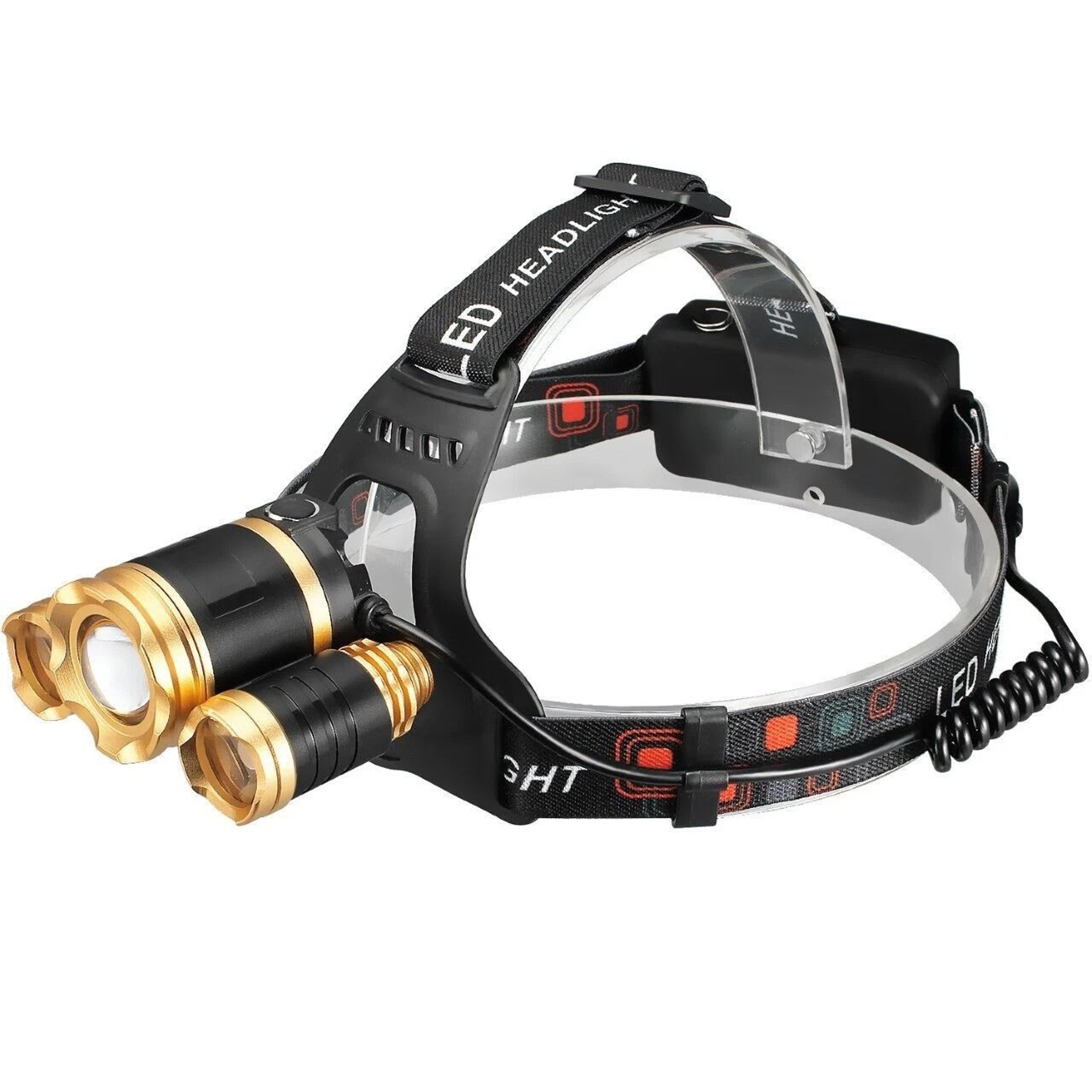 Rechargeable LED Headlamp Zoomable Headlight Torch Lamp Portable Flashlight For Camping Hiking And  2