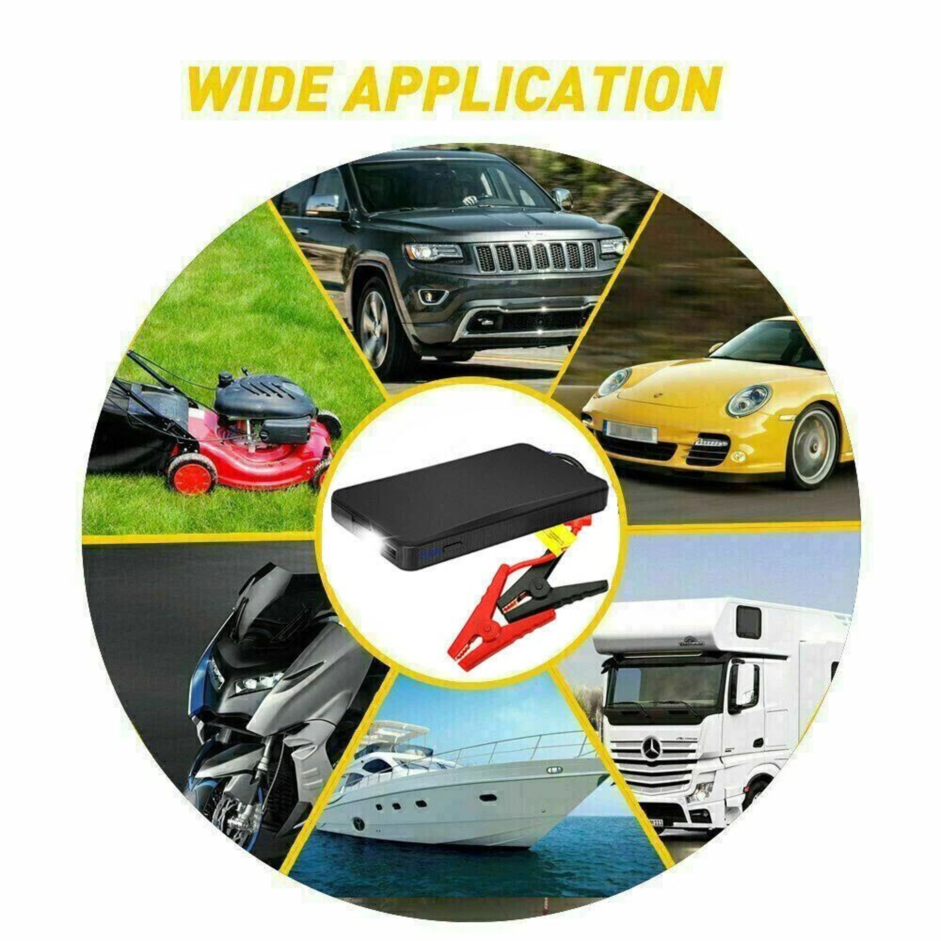 Portable Car Jump Starter Booster Jumper Box Power Bank Battery Charger Emergency Power Supply 5