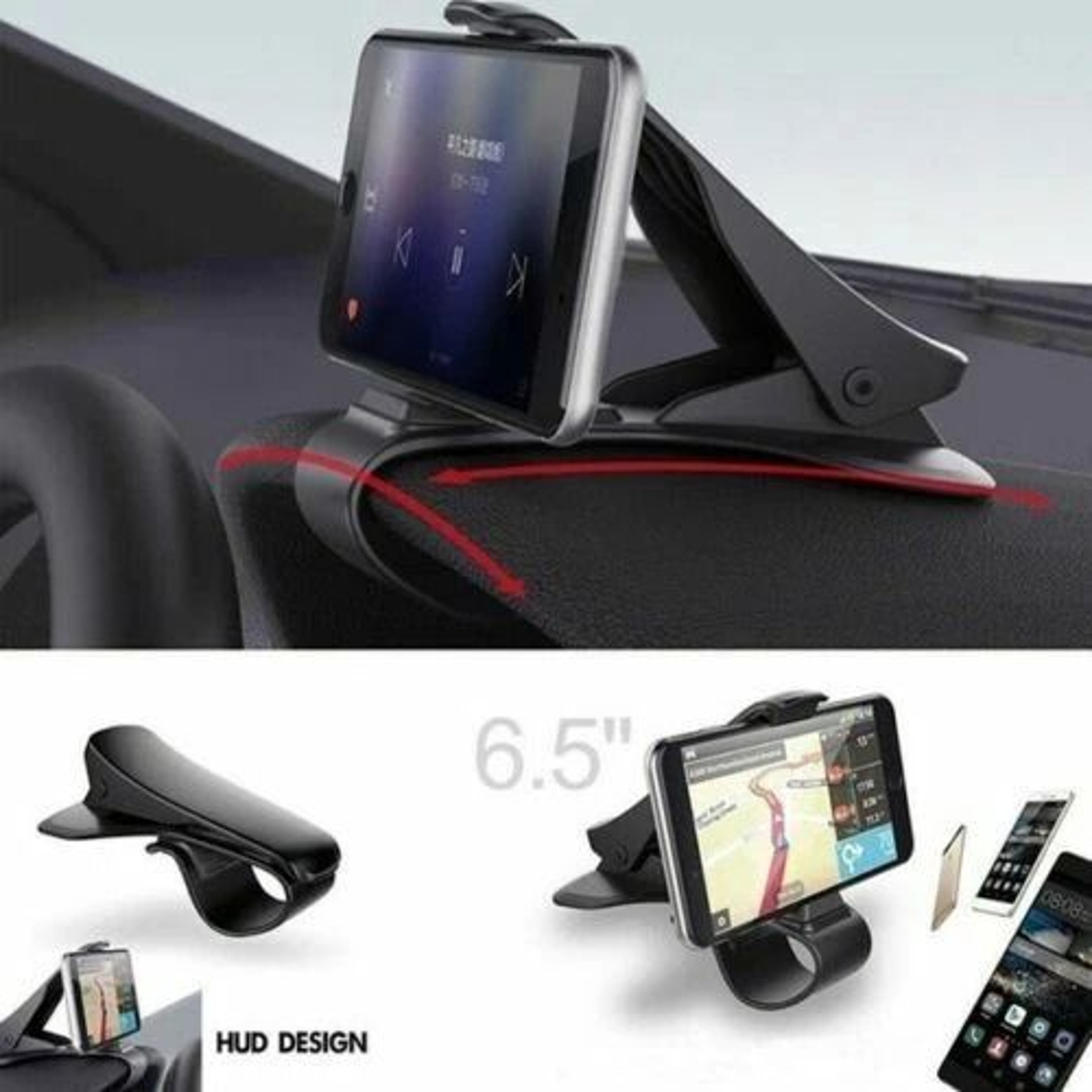 Universal Car Mount Stand Dashboard Cradle HUD Design Holder For Phone And GPS 5